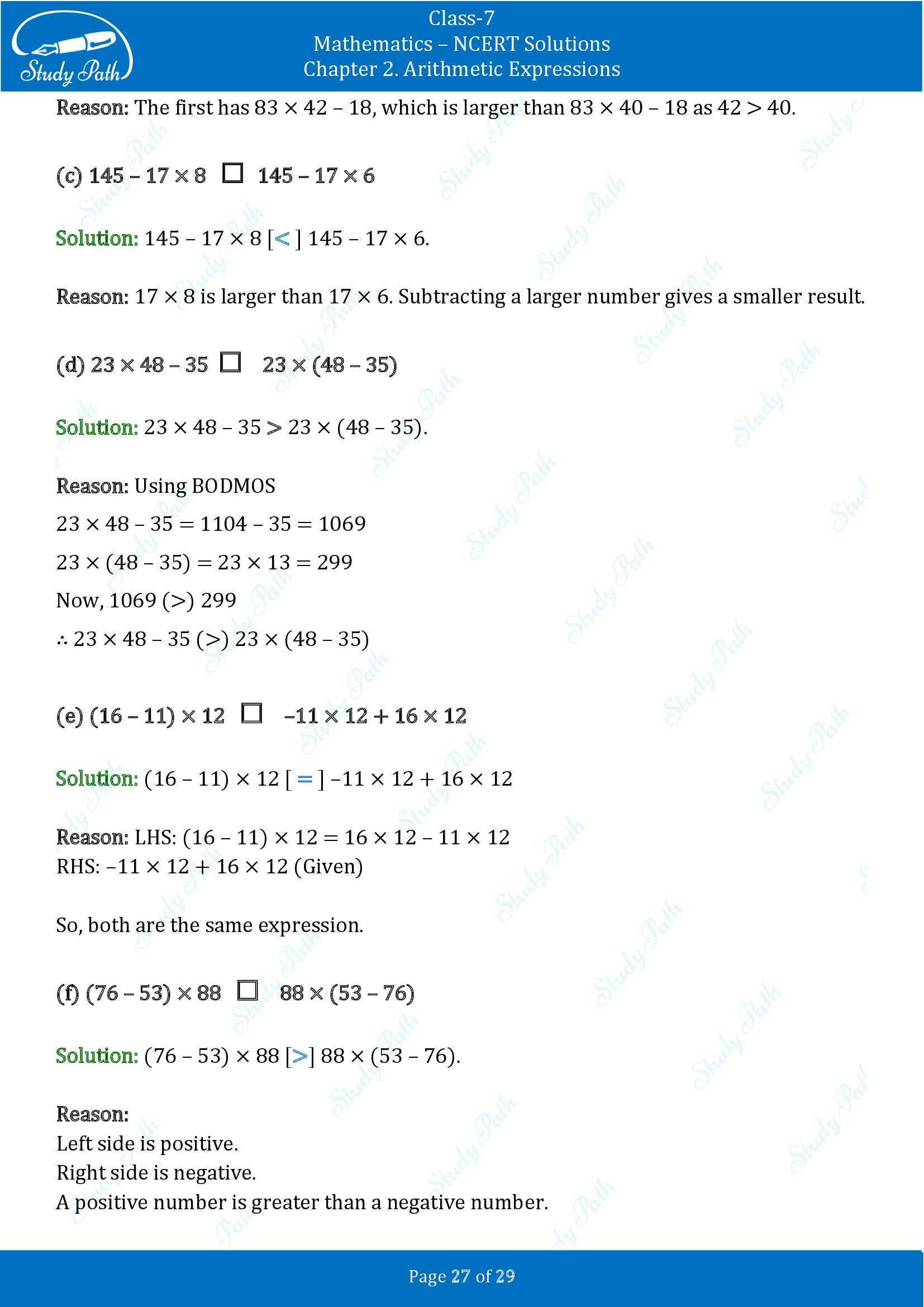 NCERT Solutions for Class 7 Maths Ganit Prakash Part 1 Chapter 2 Arithmetic