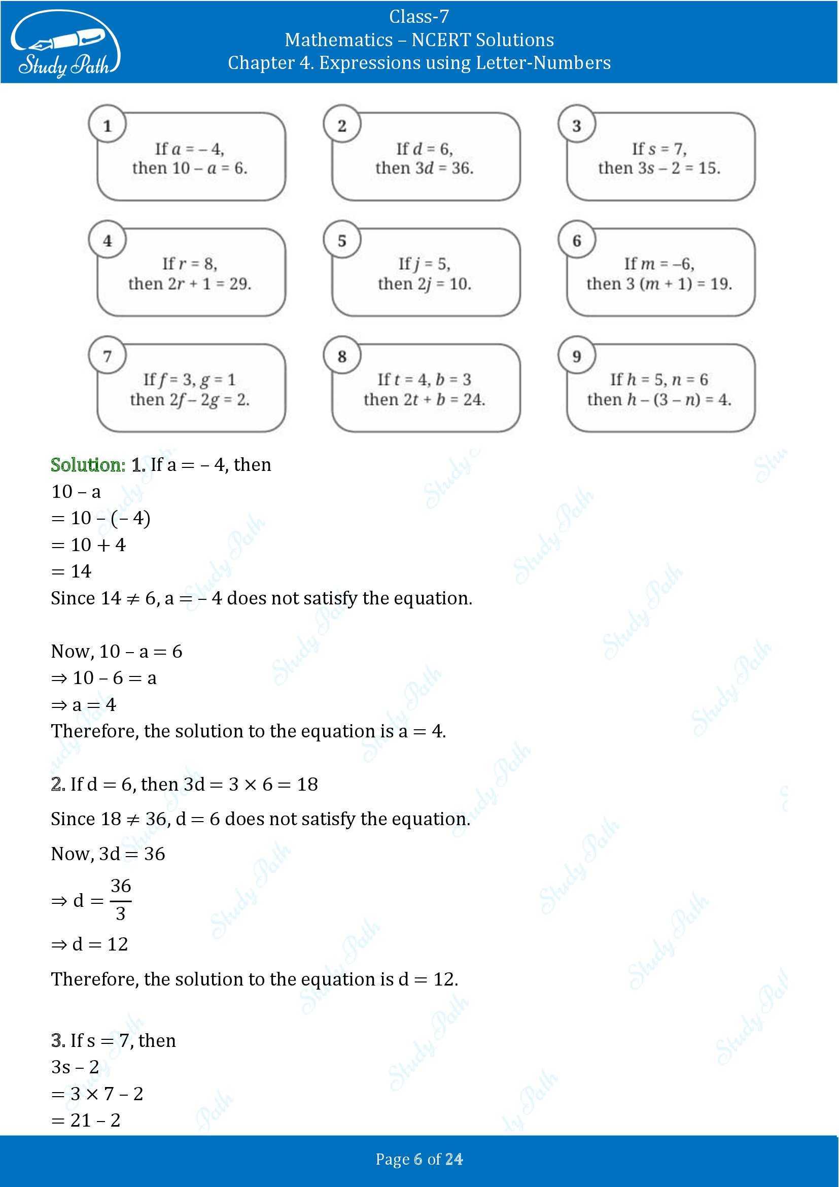 NCERT Solutions for Class 7 Maths Ganit Prakash Part 1 Chapter 4 Expressions using Letter Numbers 00006