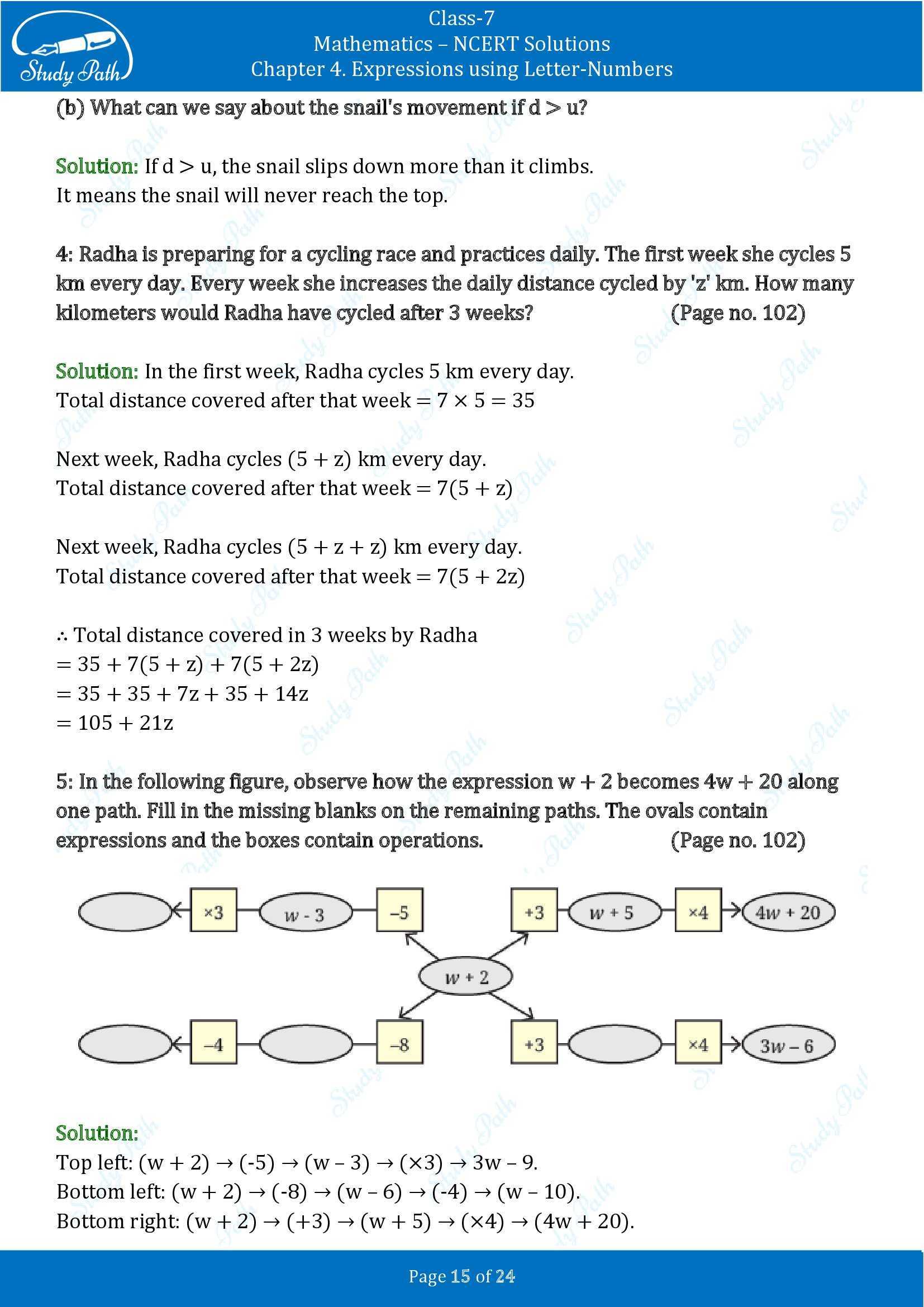 NCERT Solutions for Class 7 Maths Ganit Prakash Part 1 Chapter 4 Expressions using Letter Numbers 00015