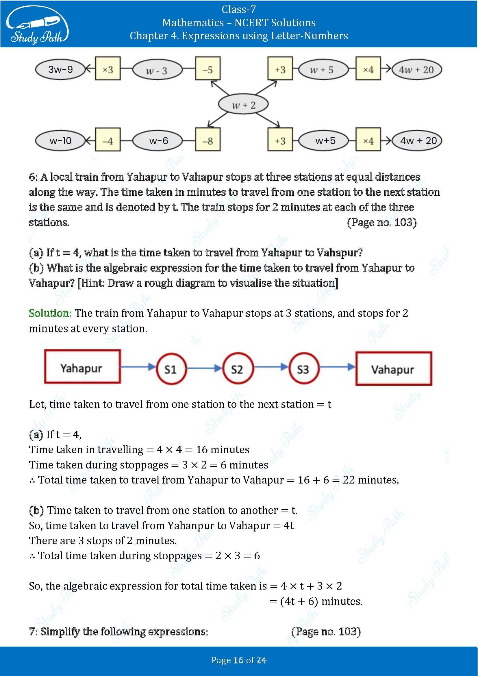 NCERT Solutions for Class 7 Maths Ganit Prakash Part 1 Chapter 4 Expressions using Letter Numbers 00016