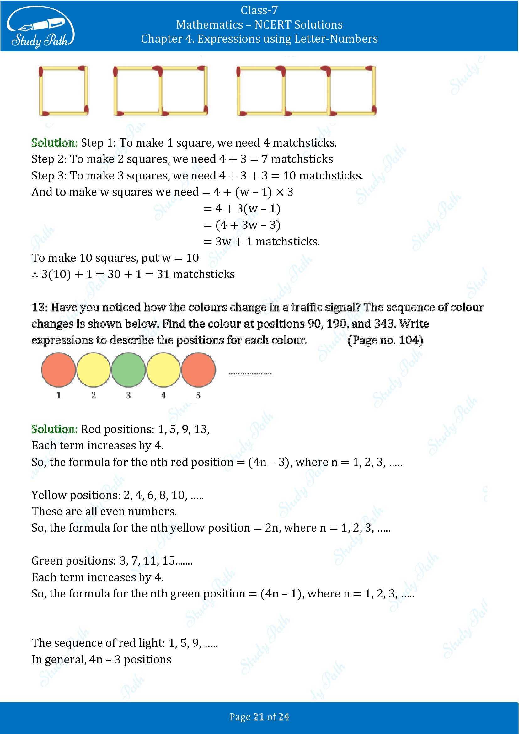 NCERT Solutions for Class 7 Maths Ganit Prakash Part 1 Chapter 4 Expressions using Letter Numbers 00021