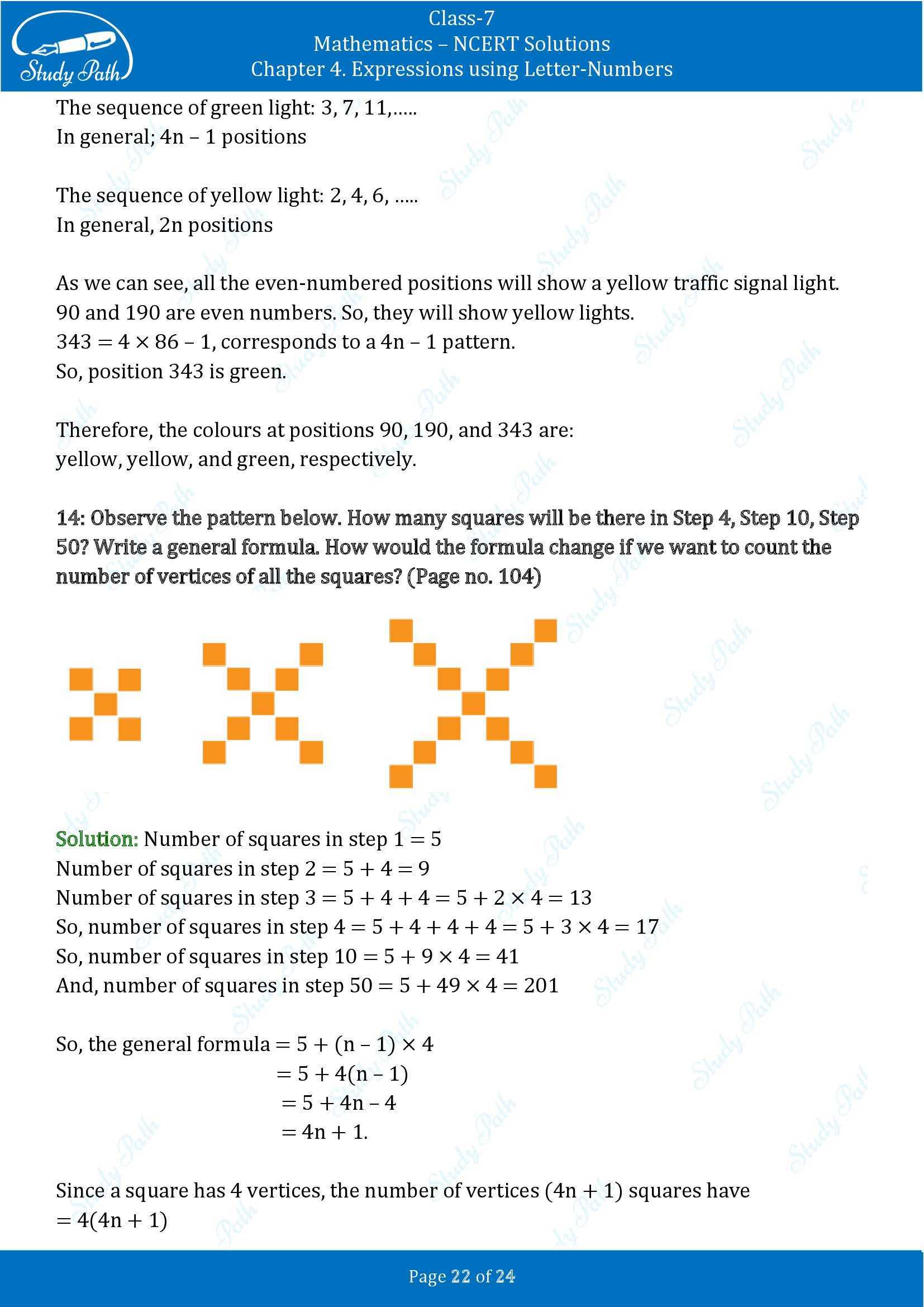 NCERT Solutions for Class 7 Maths Ganit Prakash Part 1 Chapter 4 Expressions using Letter Numbers 00022