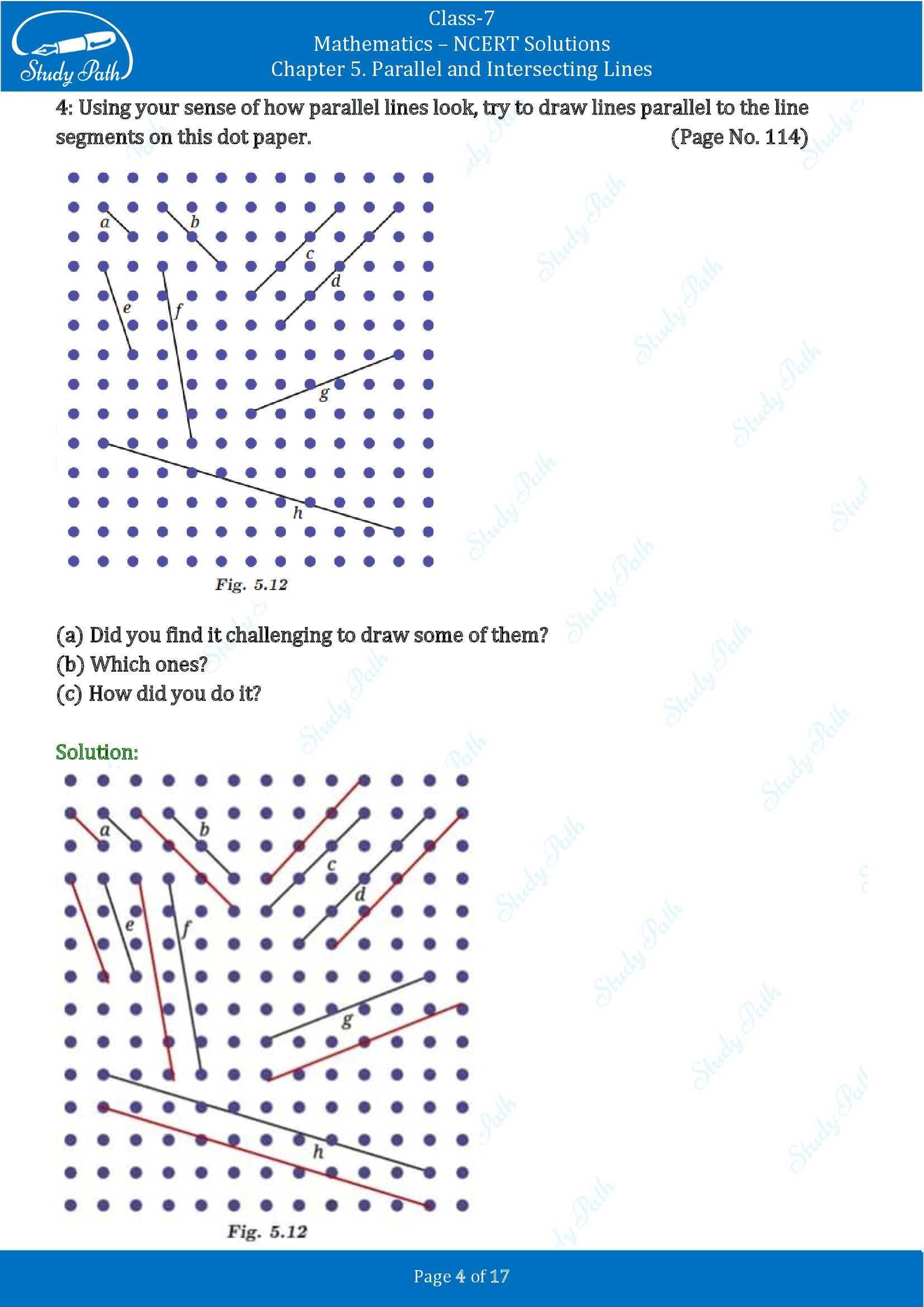 NCERT Solutions for Class 7 Maths Ganit Prakash Part 1 Chapter 5 Parallel and Intersecting Lines 00004