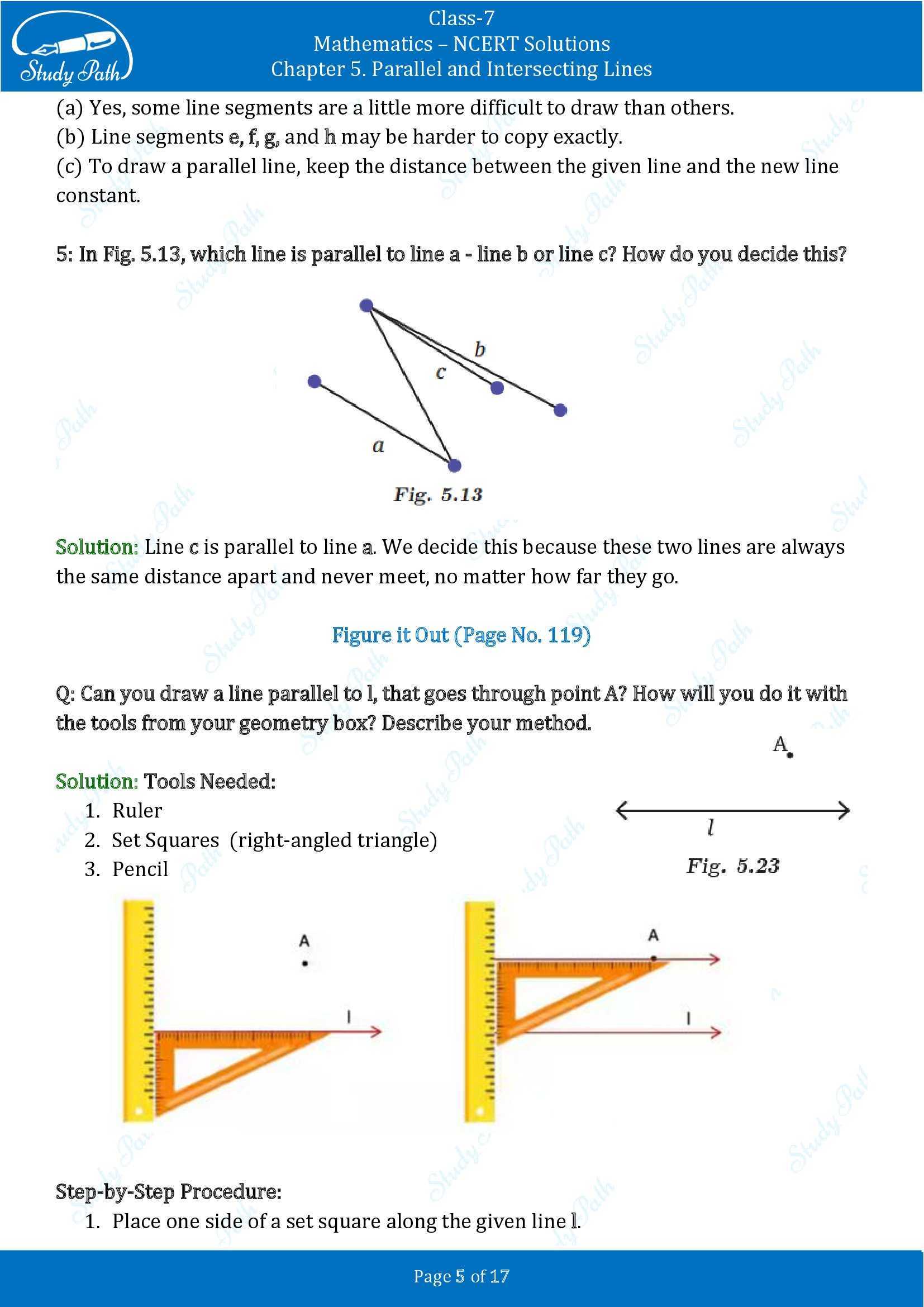 NCERT Solutions for Class 7 Maths Ganit Prakash Part 1 Chapter 5 Parallel and Intersecting Lines 00005