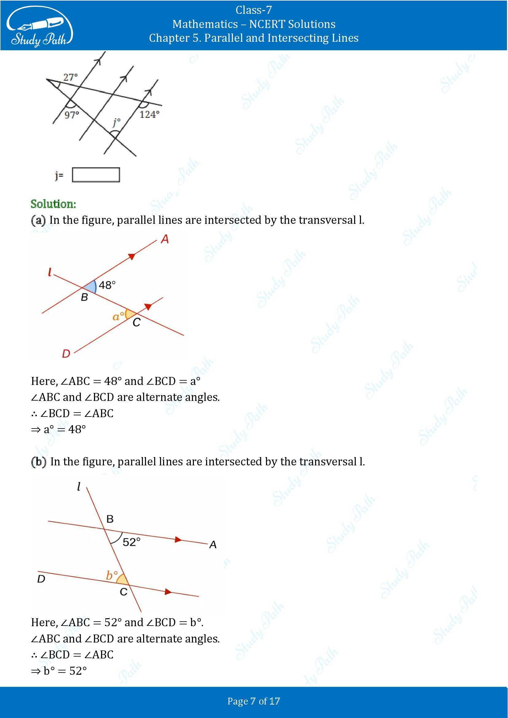 NCERT Solutions for Class 7 Maths Ganit Prakash Part 1 Chapter 5 Parallel and Intersecting Lines 00007