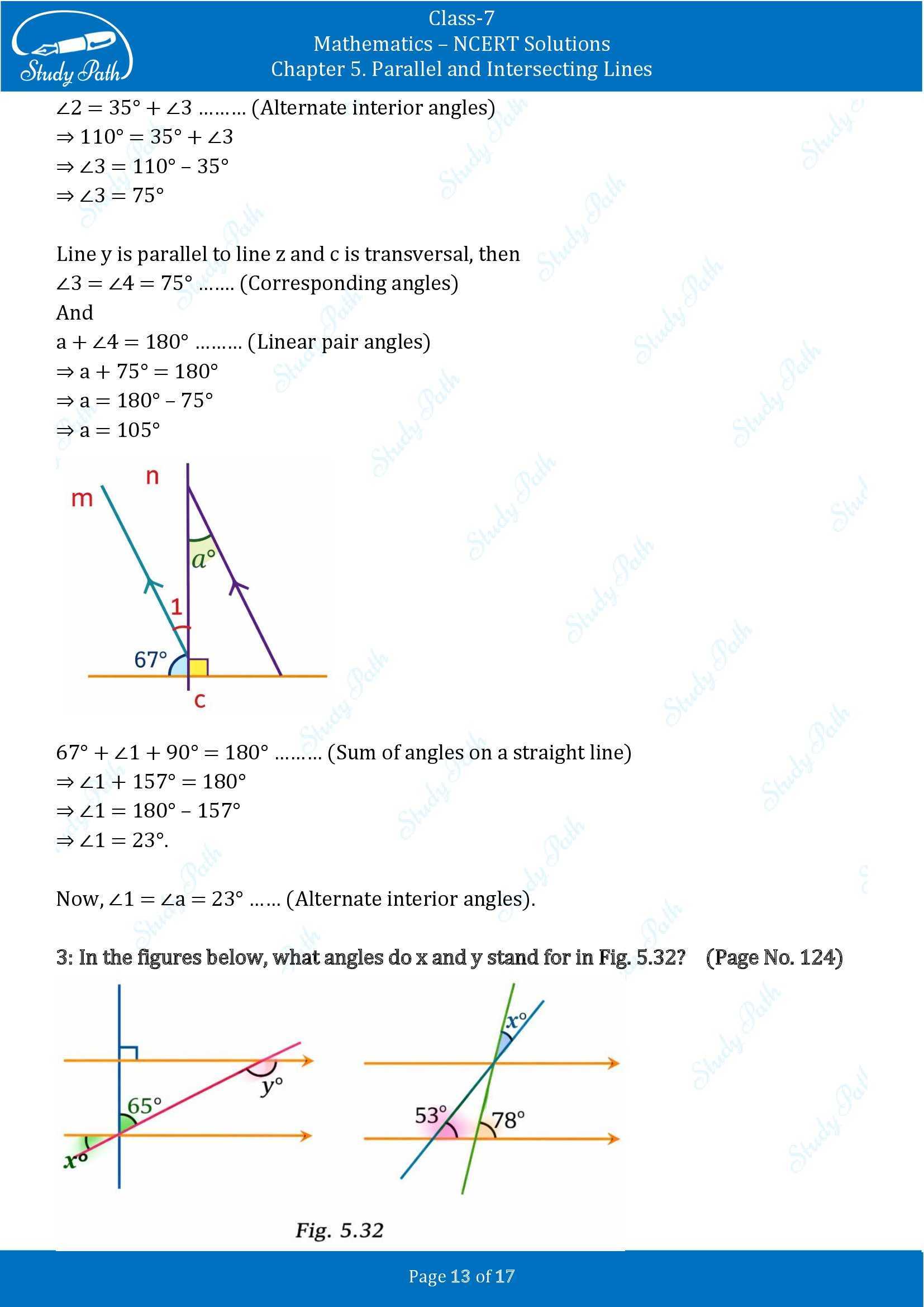 NCERT Solutions for Class 7 Maths Ganit Prakash Part 1 Chapter 5 Parallel and Intersecting Lines 00013