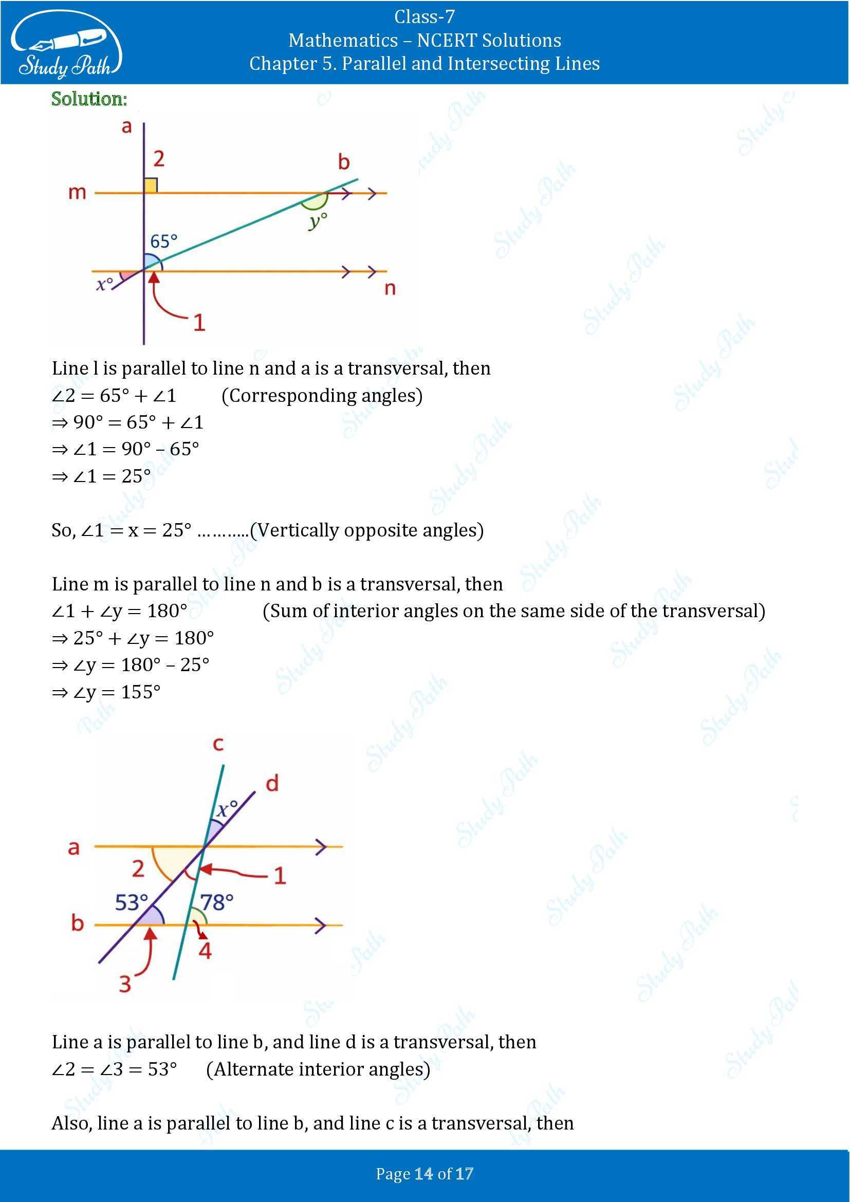 NCERT Solutions for Class 7 Maths Ganit Prakash Part 1 Chapter 5 Parallel and Intersecting Lines 00014