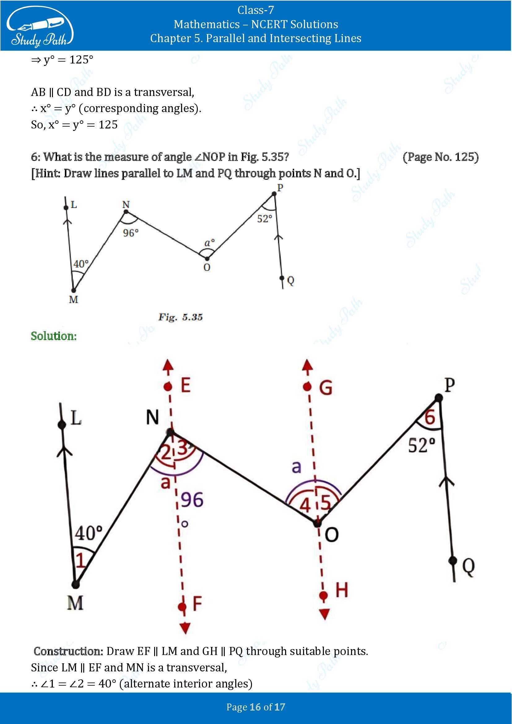 NCERT Solutions for Class 7 Maths Ganit Prakash Part 1 Chapter 5 Parallel and Intersecting Lines 00016