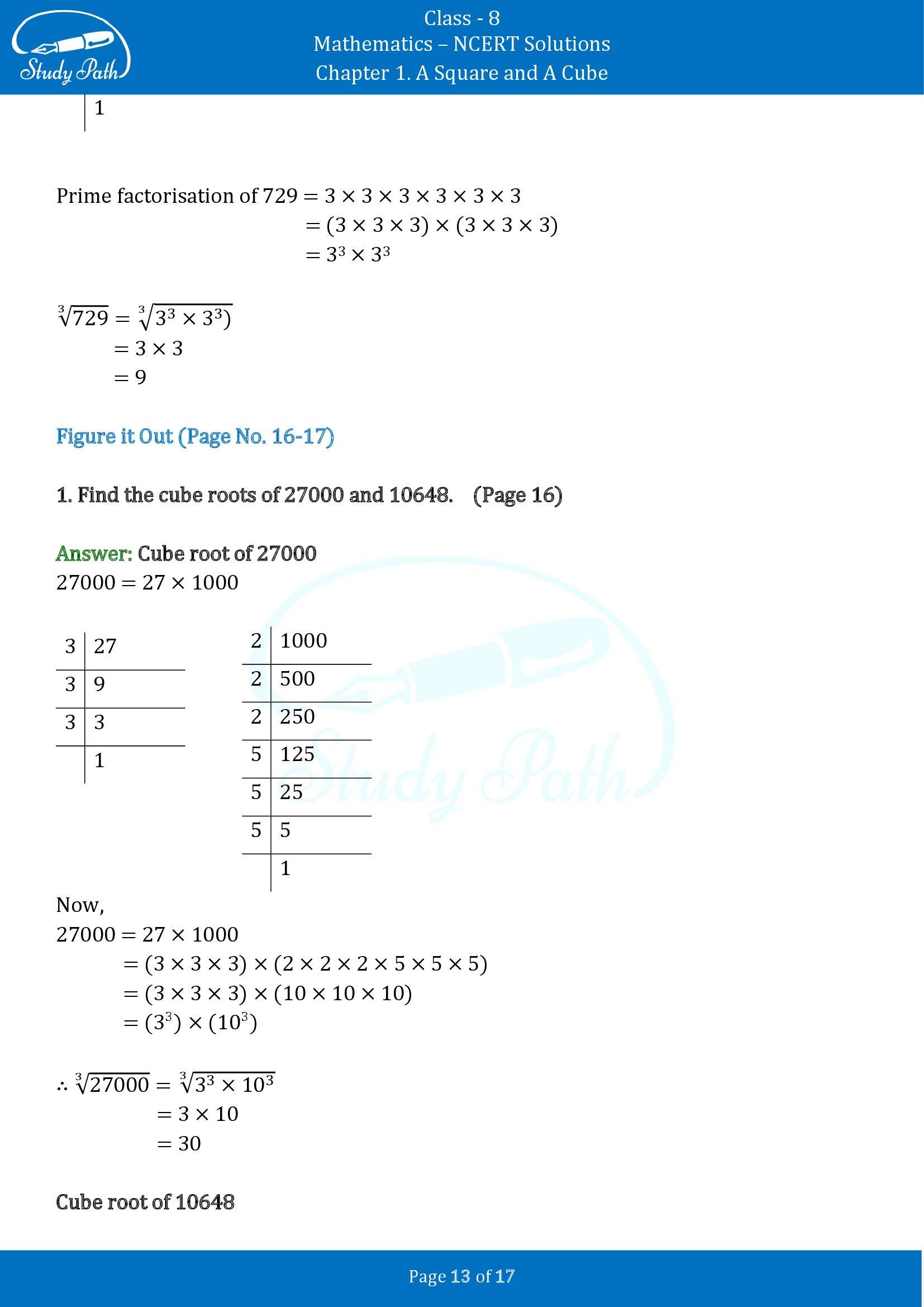 NCERT Solutions for Class 8 Maths Ganit Prakash Part 1 Chapter 1 A Square and A Cube 00013