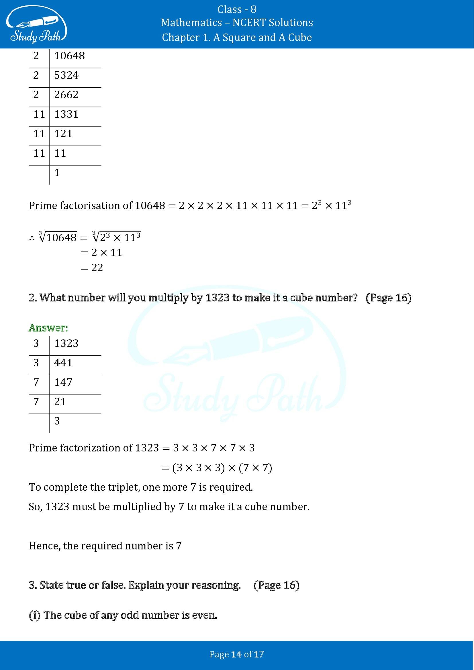 NCERT Solutions for Class 8 Maths Ganit Prakash Part 1 Chapter 1 A Square and A Cube 00014