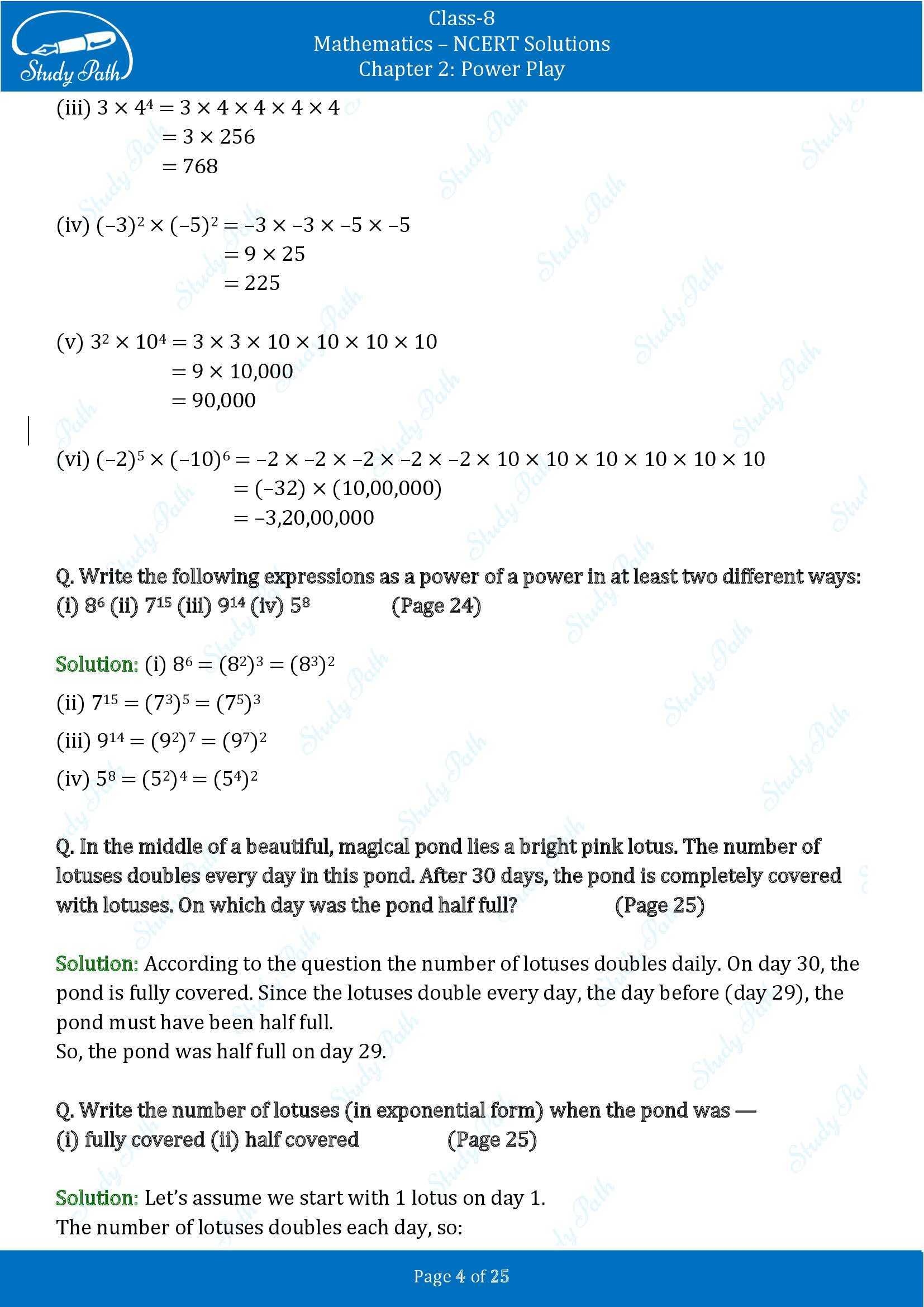 NCERT Solutions for Class 8 Maths Ganit Prakash Part 1 Chapter 2 Power Play 00004