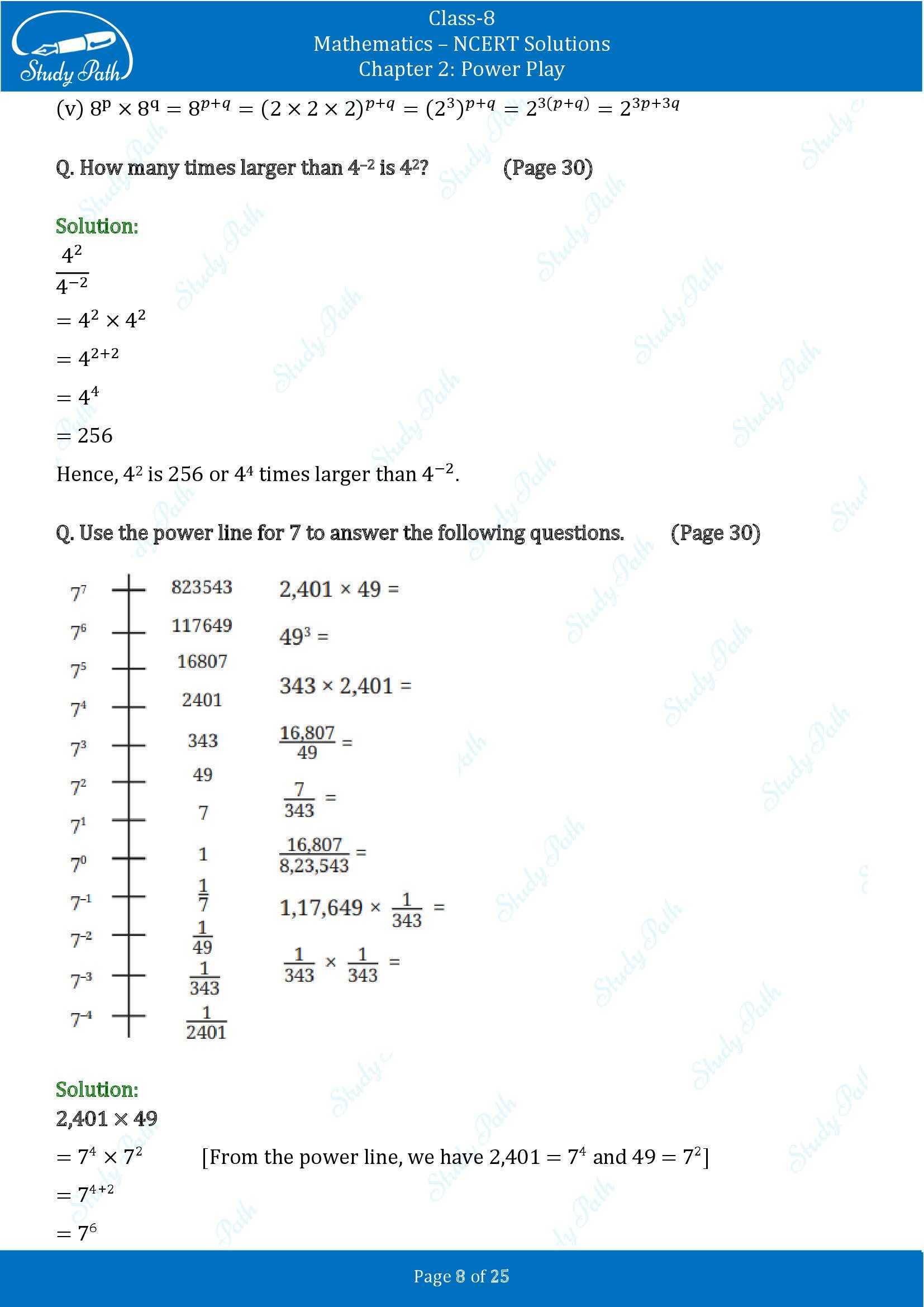 NCERT Solutions for Class 8 Maths Ganit Prakash Part 1 Chapter 2 Power Play 00008