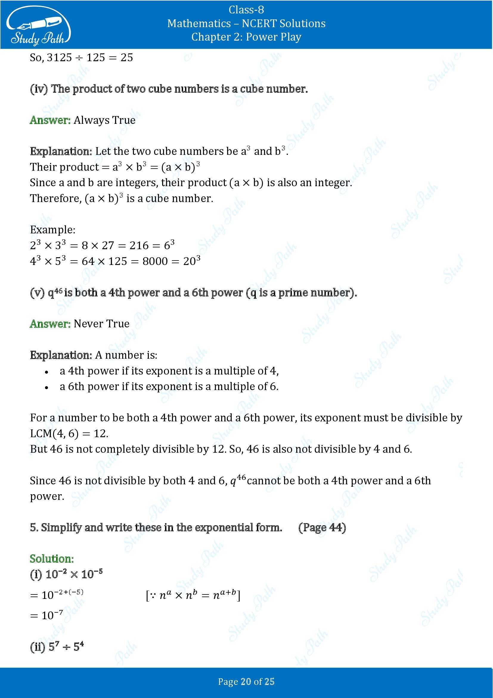 NCERT Solutions for Class 8 Maths Ganit Prakash Part 1 Chapter 2 Power Play 00020