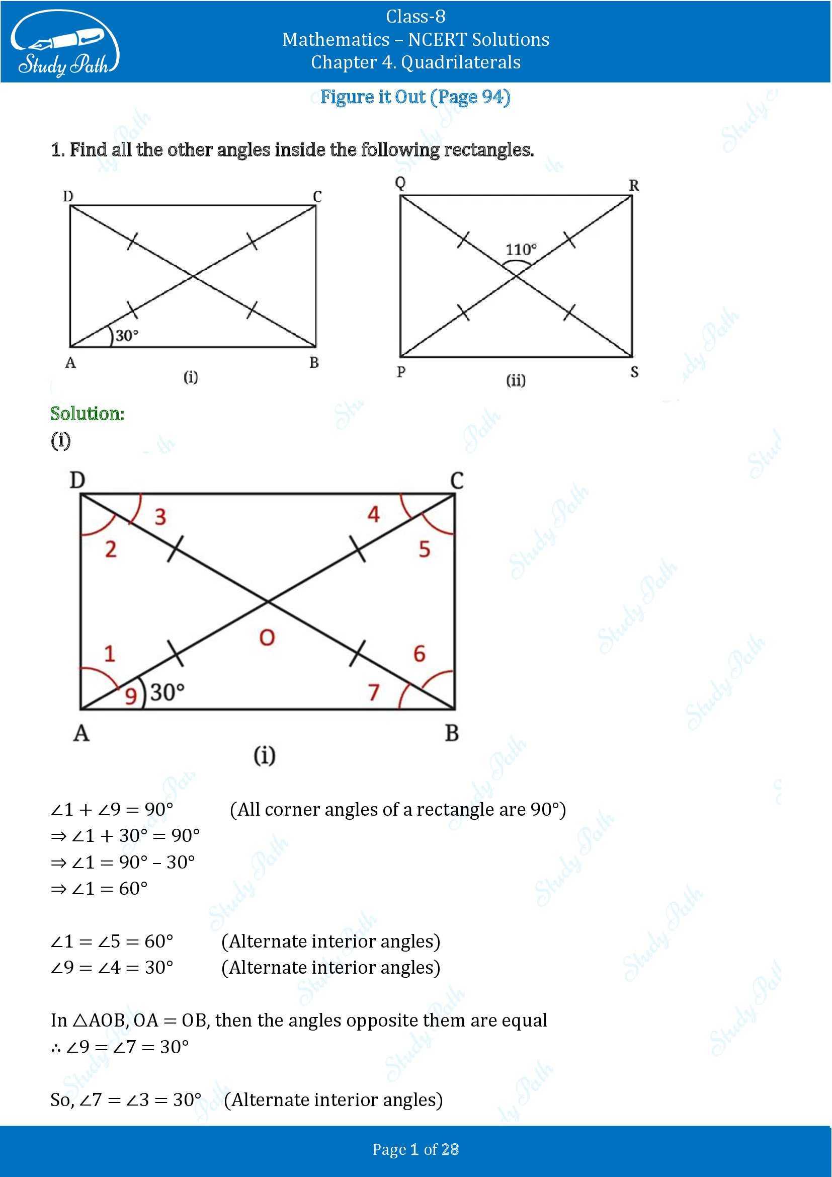 NCERT Solutions for Class 8 Maths Ganit Prakash Part 1 Chapter 4 Quadrilaterals 00001