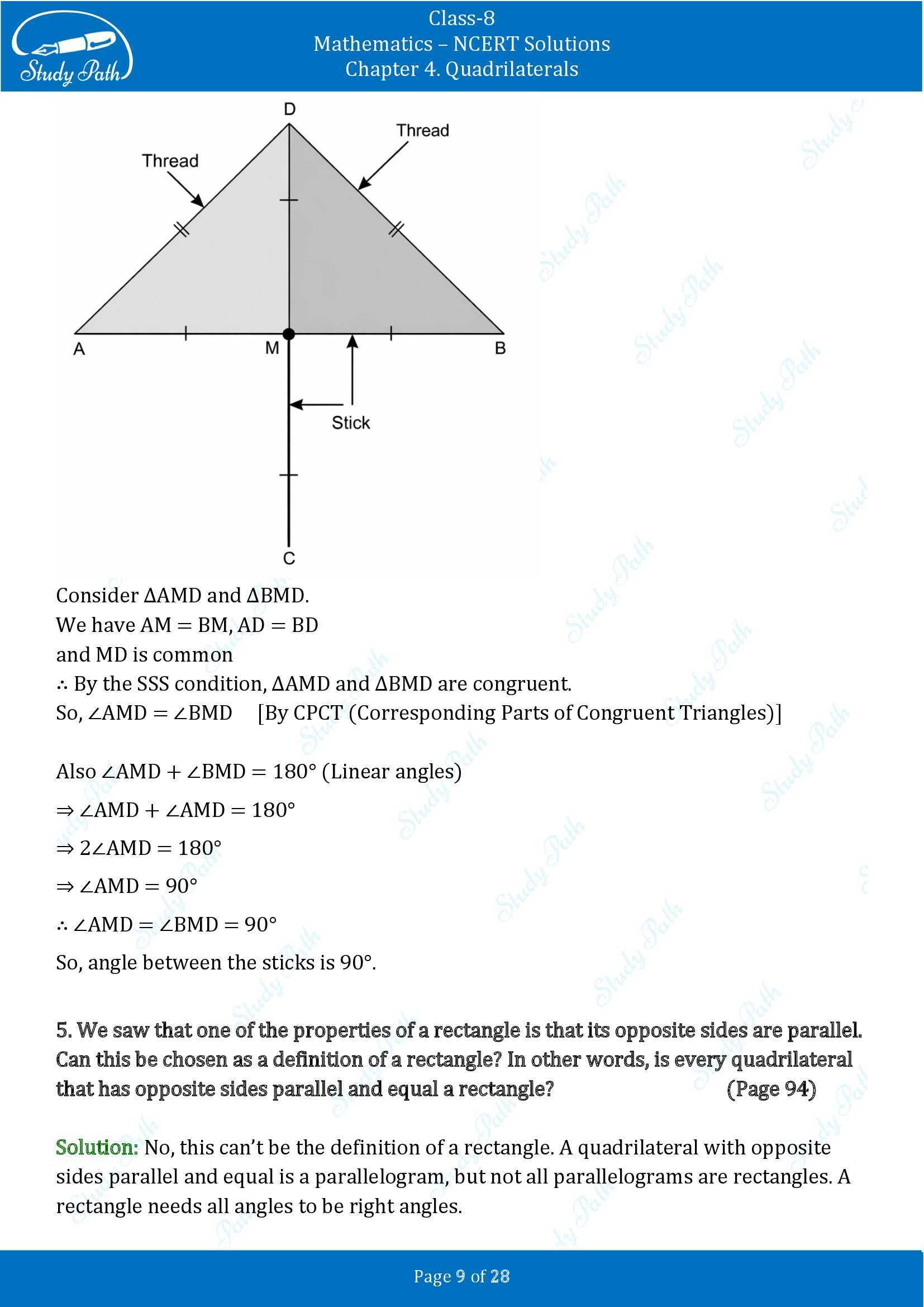 NCERT Solutions for Class 8 Maths Ganit Prakash Part 1 Chapter 4 Quadrilaterals 00009