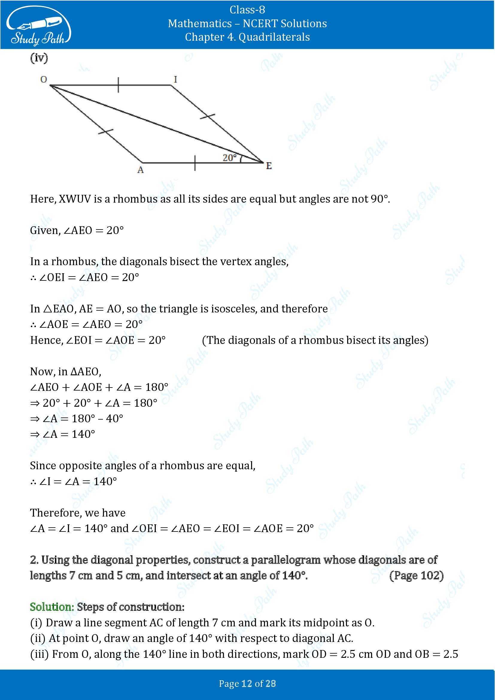 NCERT Solutions for Class 8 Maths Ganit Prakash Part 1 Chapter 4 Quadrilaterals 00012