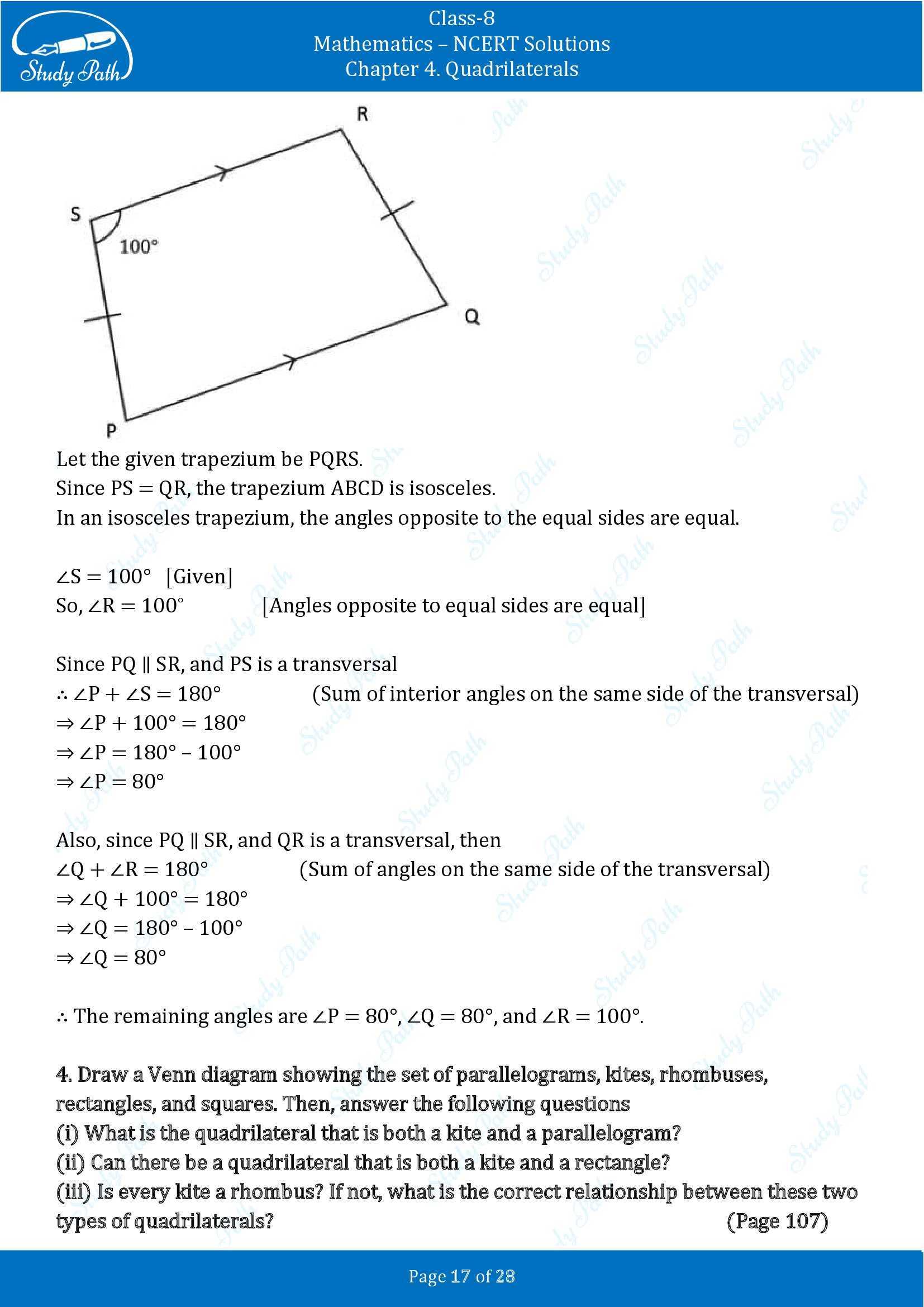 NCERT Solutions for Class 8 Maths Ganit Prakash Part 1 Chapter 4 Quadrilaterals 00017