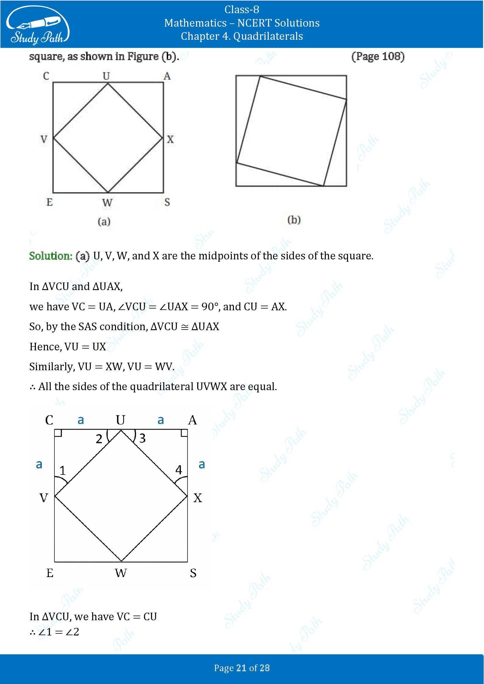 NCERT Solutions for Class 8 Maths Ganit Prakash Part 1 Chapter 4 Quadrilaterals 00021