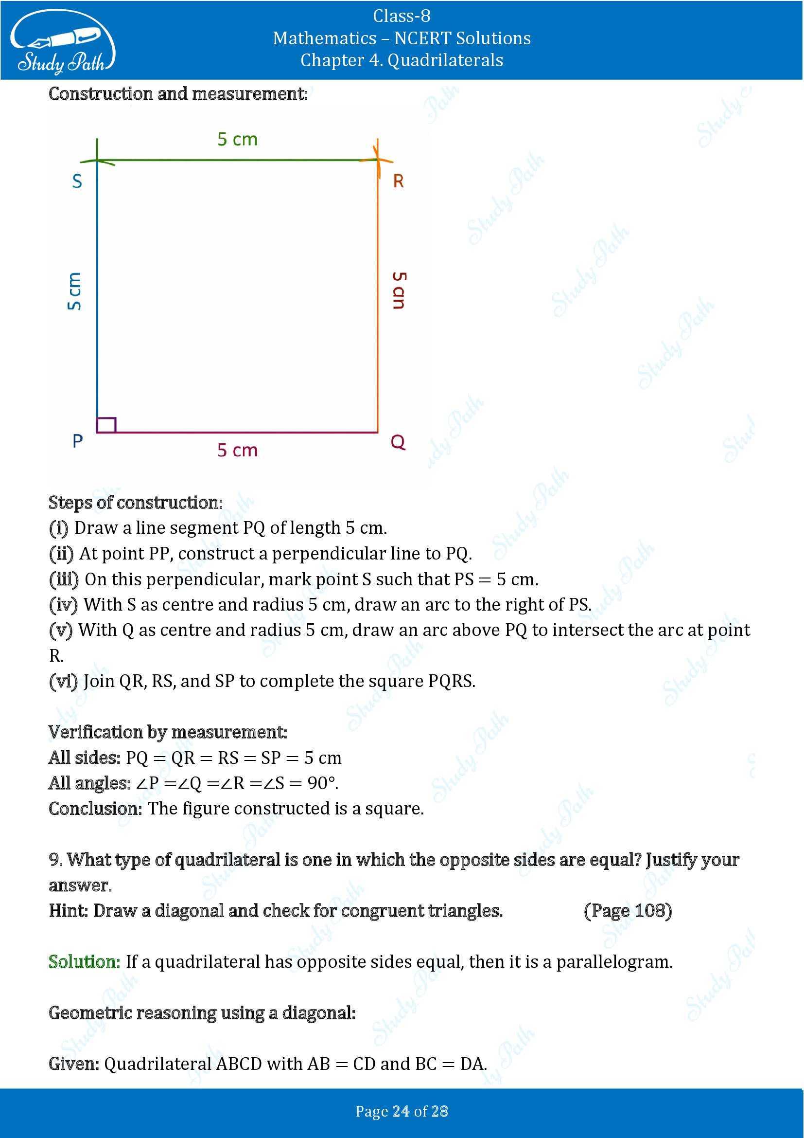 NCERT Solutions for Class 8 Maths Ganit Prakash Part 1 Chapter 4 Quadrilaterals 00024