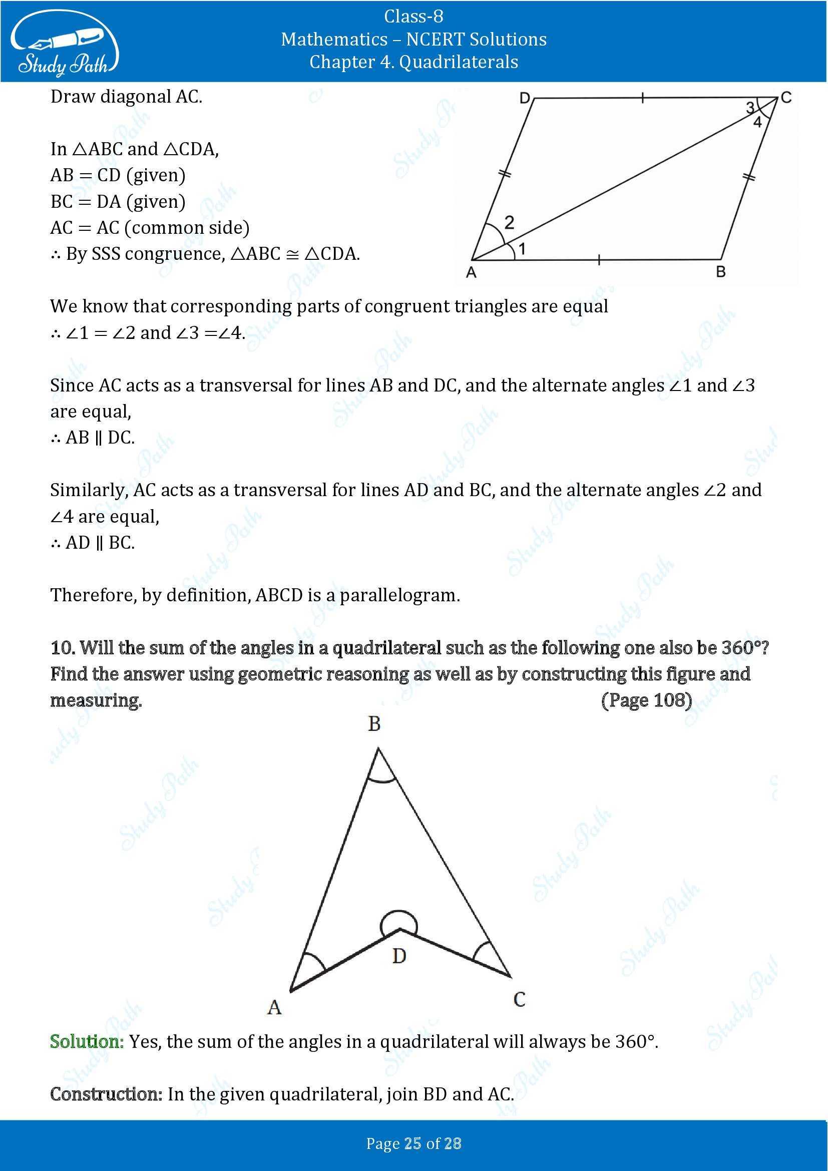 NCERT Solutions for Class 8 Maths Ganit Prakash Part 1 Chapter 4 Quadrilaterals 00025