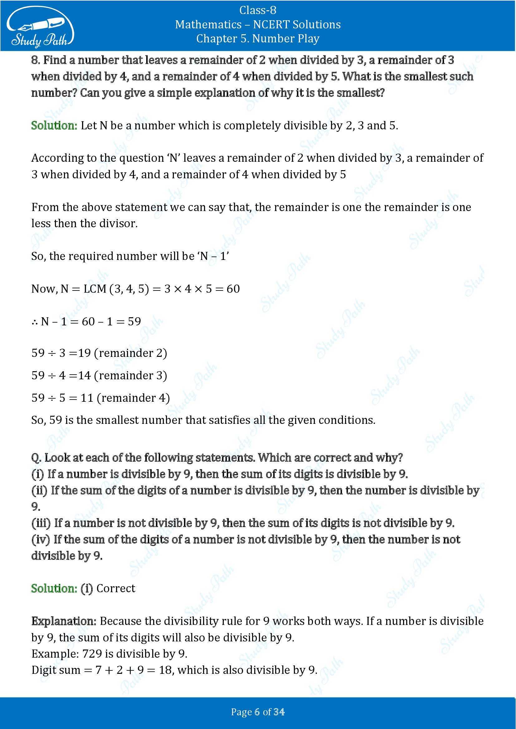 NCERT Solutions for Class 8 Maths Ganit Prakash Part 1 Chapter 5 Number Play 00006