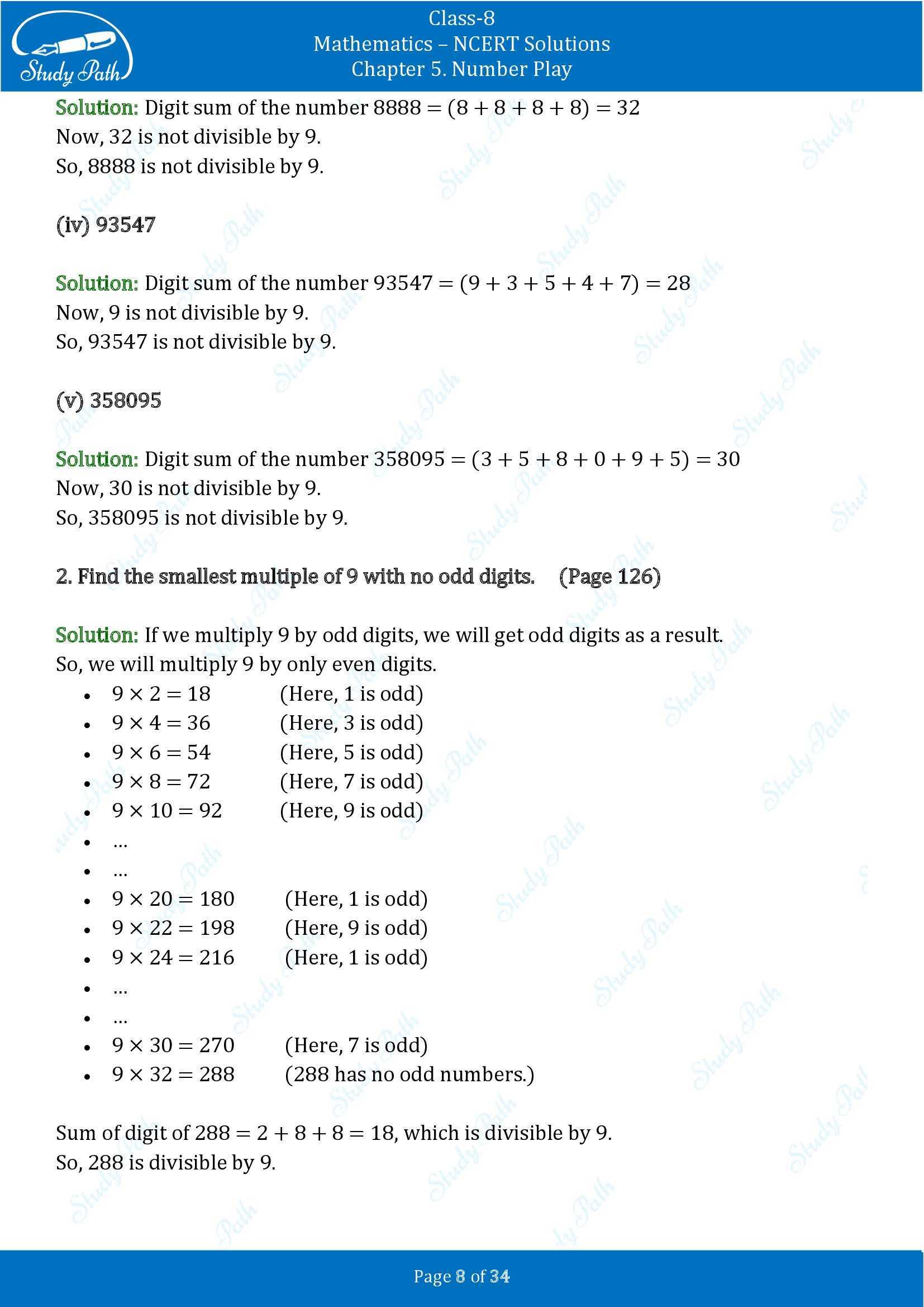NCERT Solutions for Class 8 Maths Ganit Prakash Part 1 Chapter 5 Number Play 00008