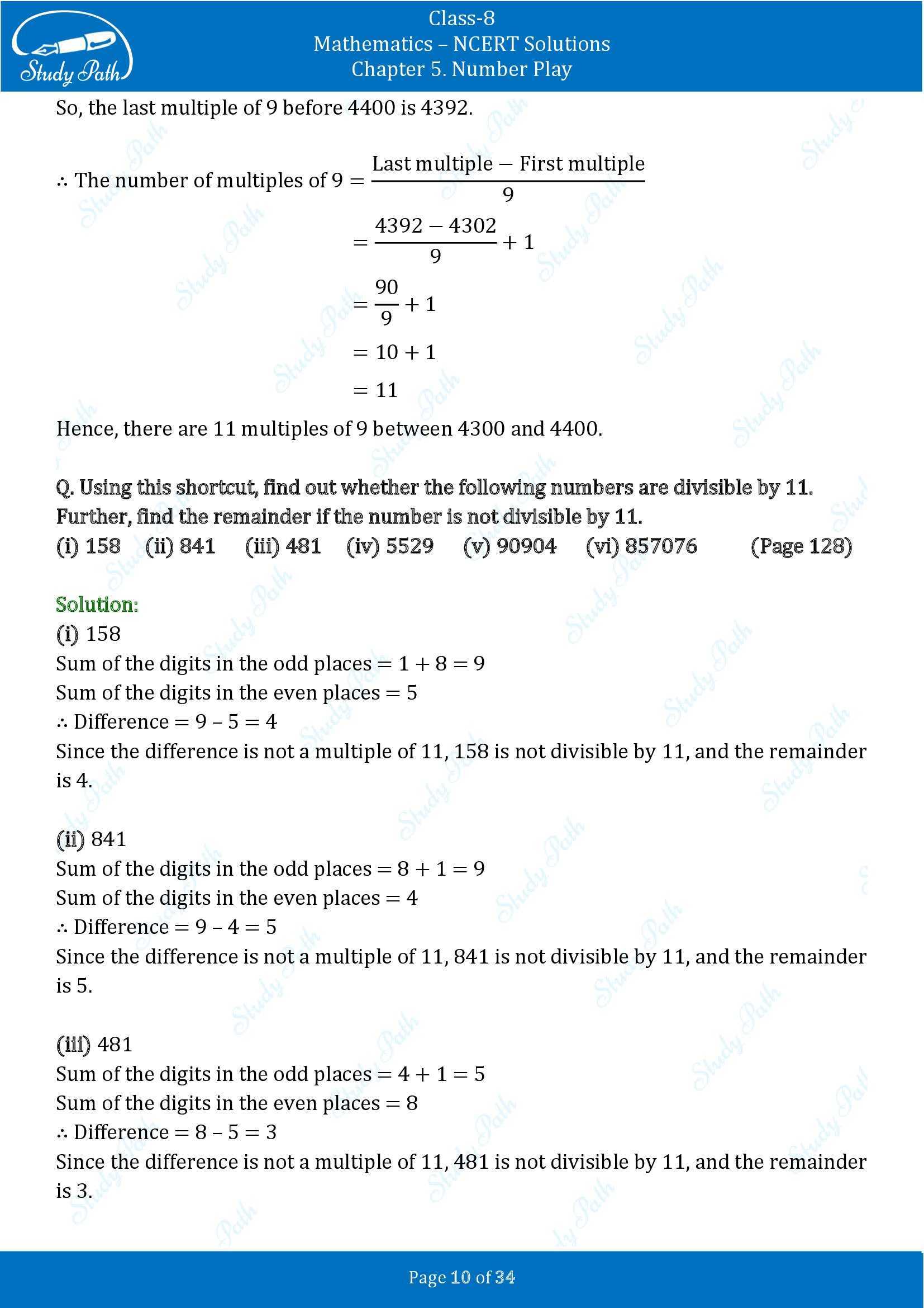 NCERT Solutions for Class 8 Maths Ganit Prakash Part 1 Chapter 5 Number Play 00010