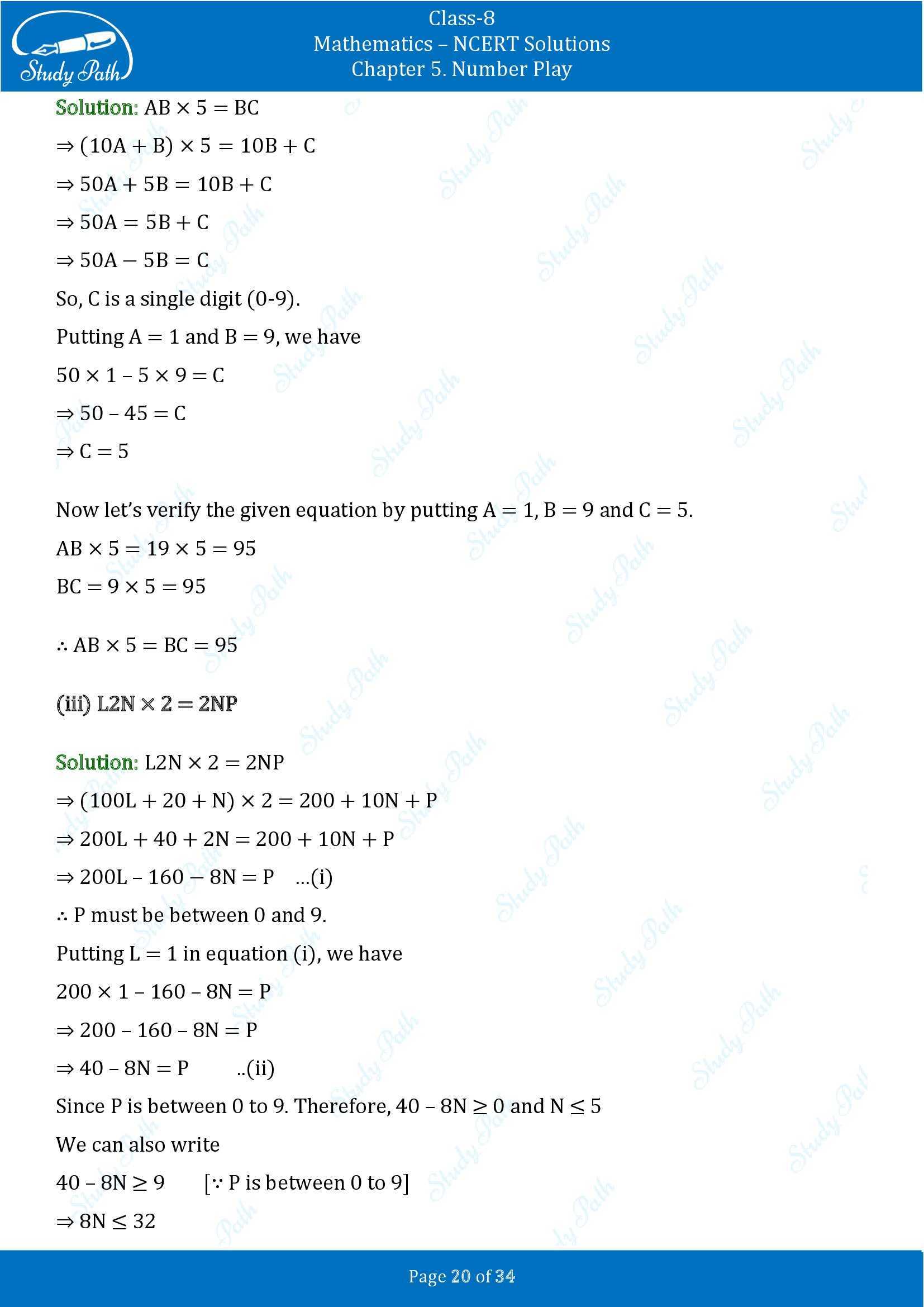 NCERT Solutions for Class 8 Maths Ganit Prakash Part 1 Chapter 5 Number Play 00020