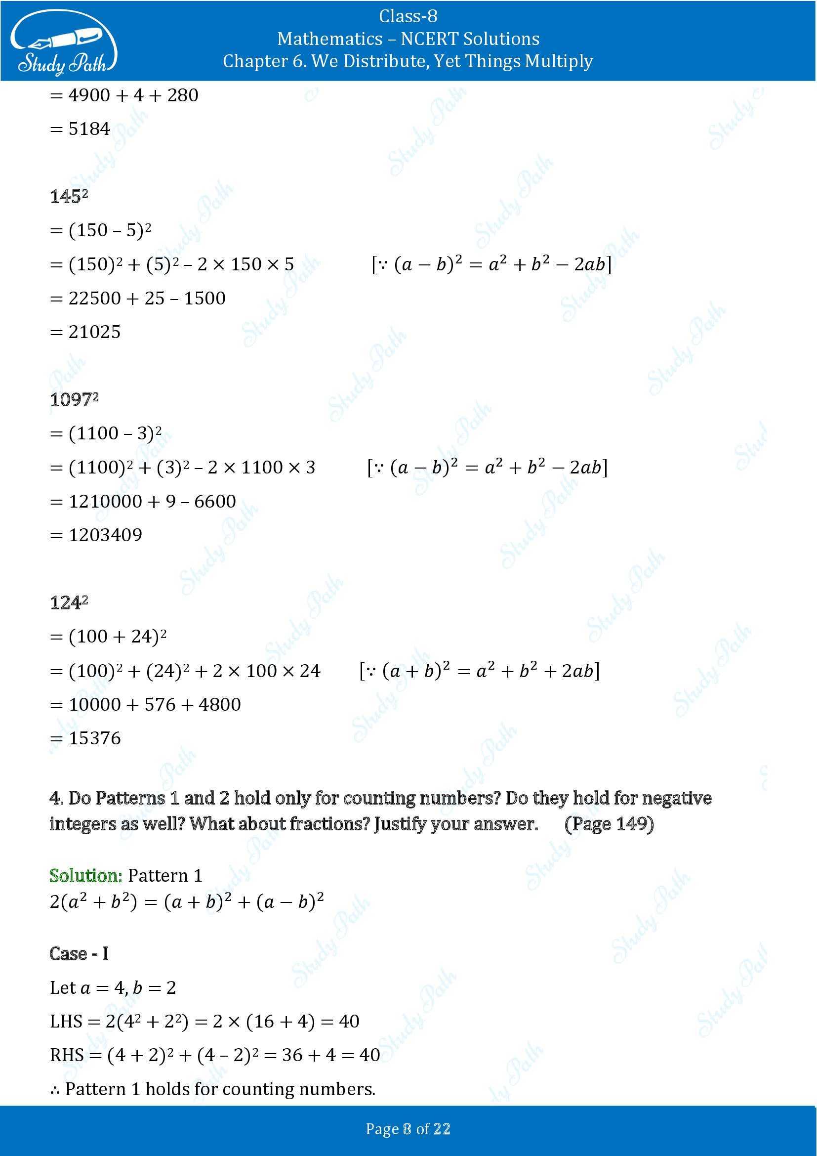 NCERT Solutions for Class 8 Maths Ganit Prakash Part 1 Chapter 6 We Distribute Yet Things Multiply 00008