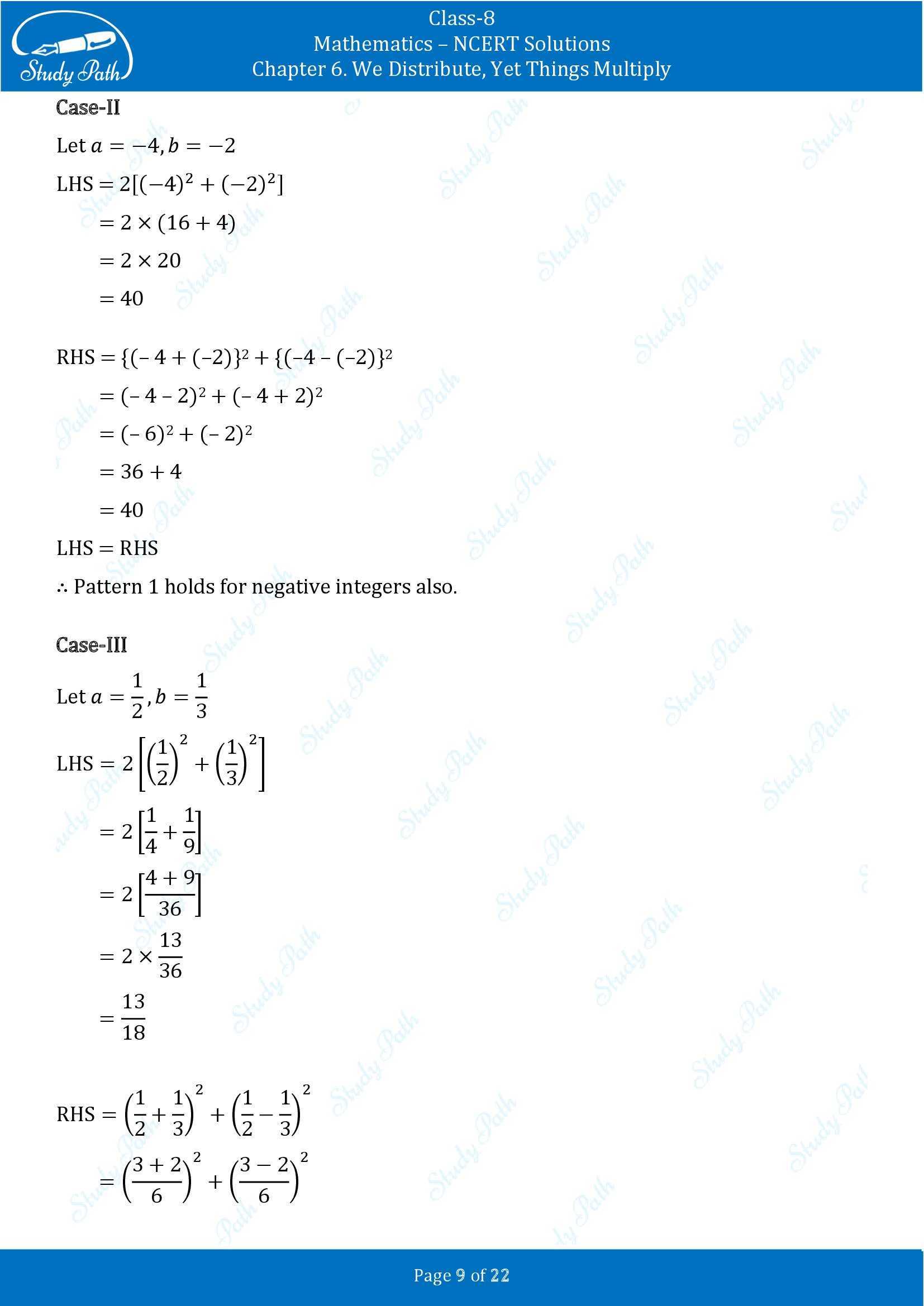 NCERT Solutions for Class 8 Maths Ganit Prakash Part 1 Chapter 6 We Distribute Yet Things Multiply 00009