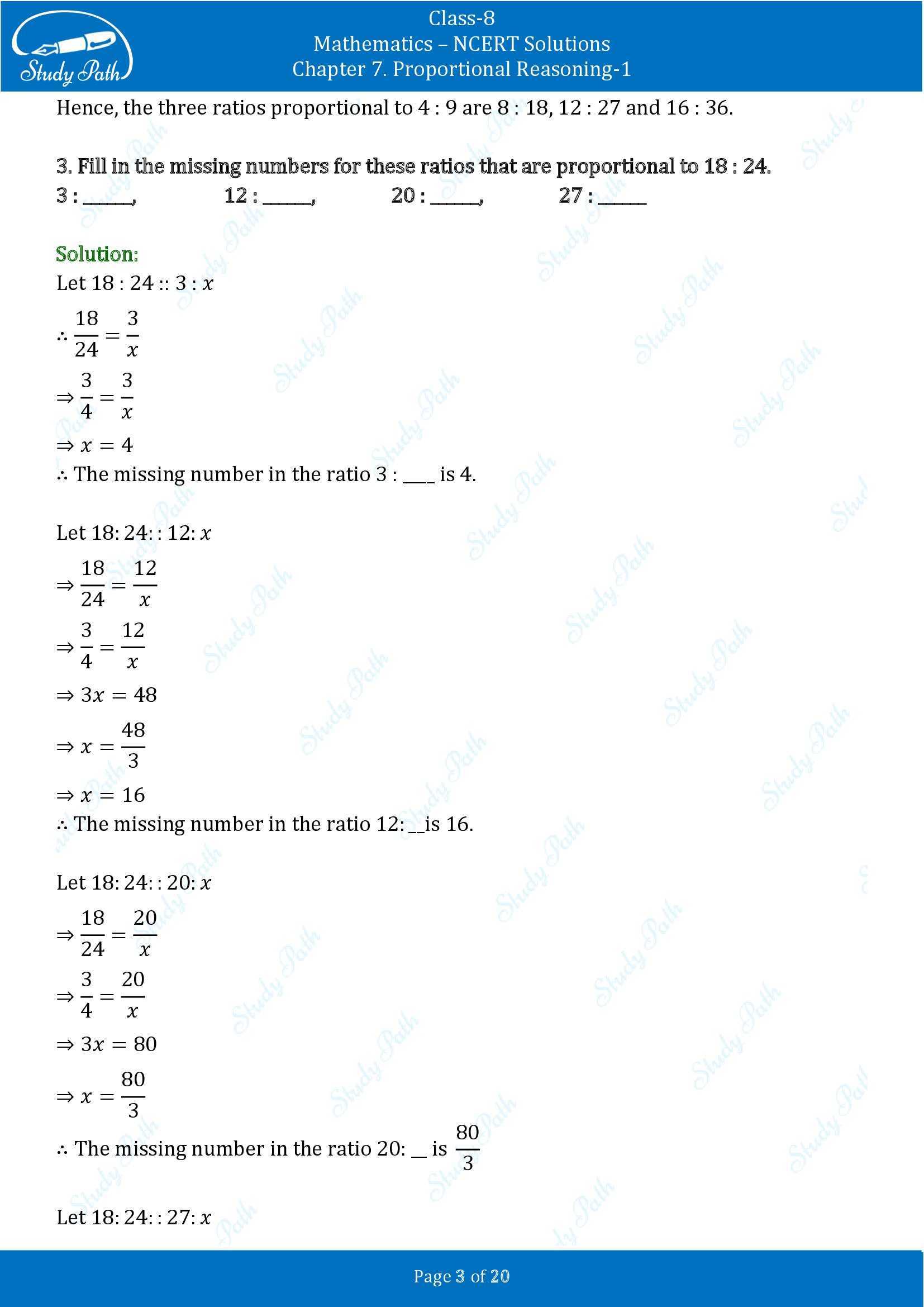 NCERT Solutions for Class 8 Maths Ganit Prakash Part 1 Chapter 7 Proportional Reasoning 1 00003