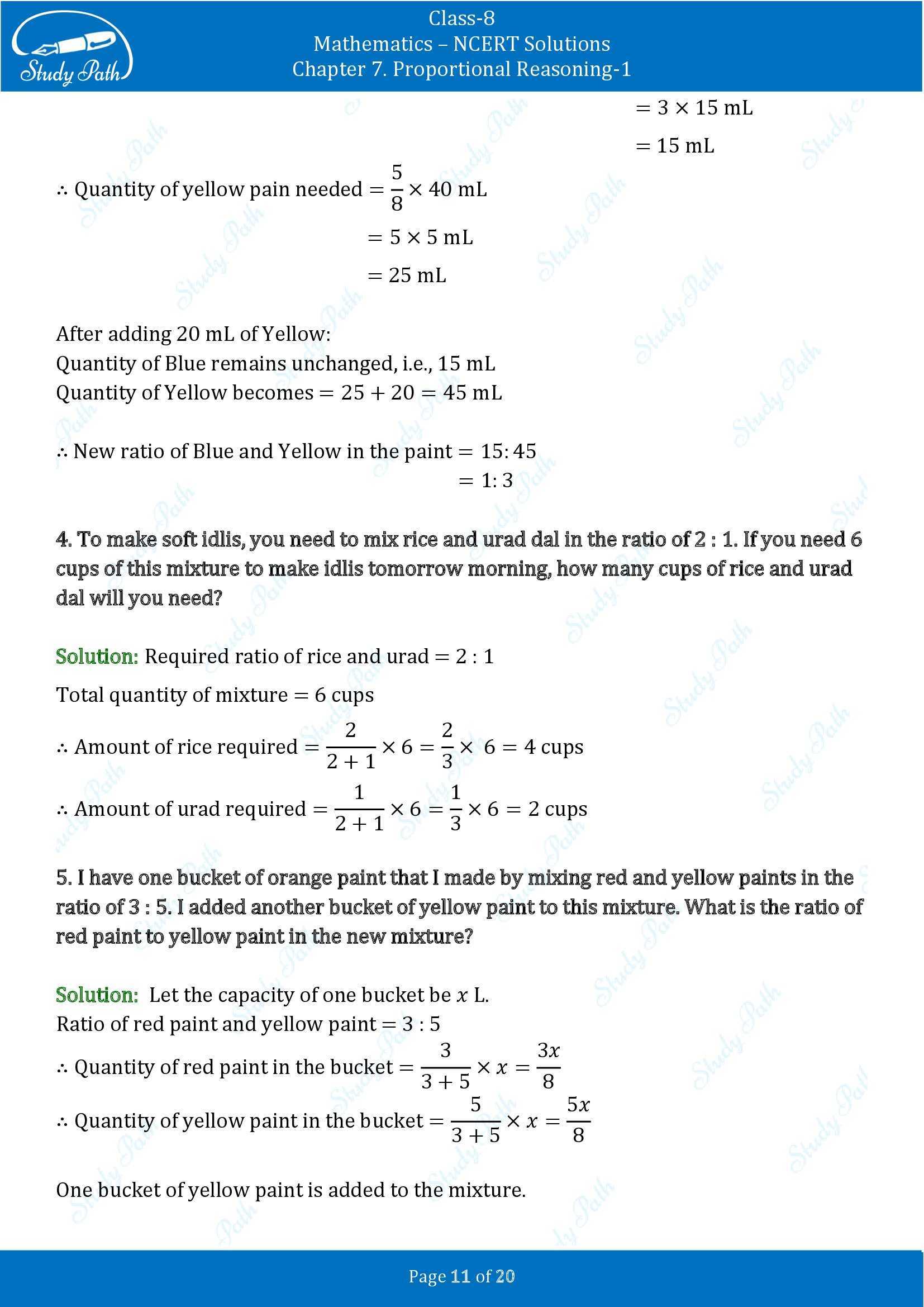 NCERT Solutions for Class 8 Maths Ganit Prakash Part 1 Chapter 7 Proportional Reasoning 1 00011