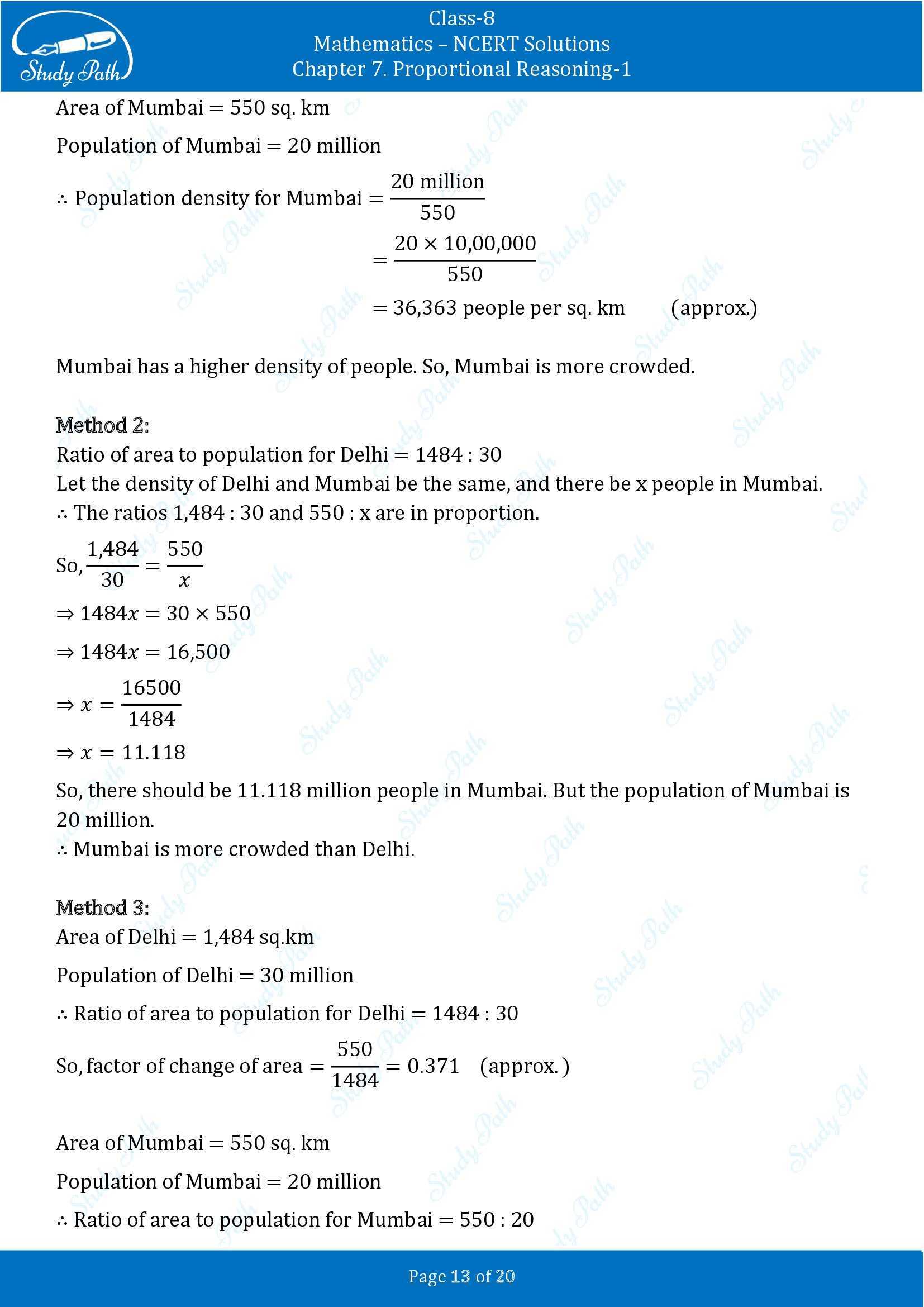 NCERT Solutions for Class 8 Maths Ganit Prakash Part 1 Chapter 7 Proportional Reasoning 1 00013