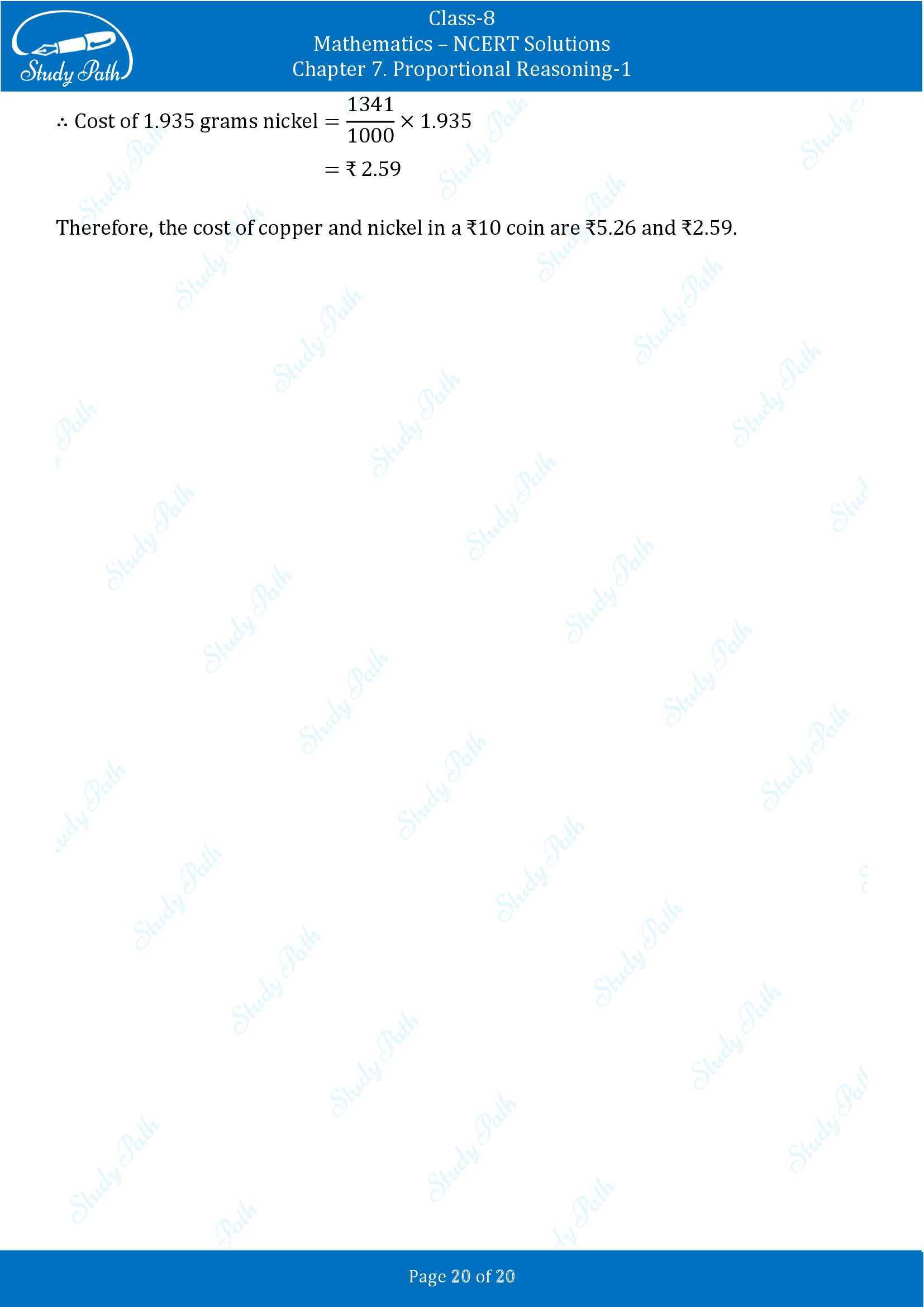 NCERT Solutions for Class 8 Maths Ganit Prakash Part 1 Chapter 7 Proportional Reasoning 1 00020
