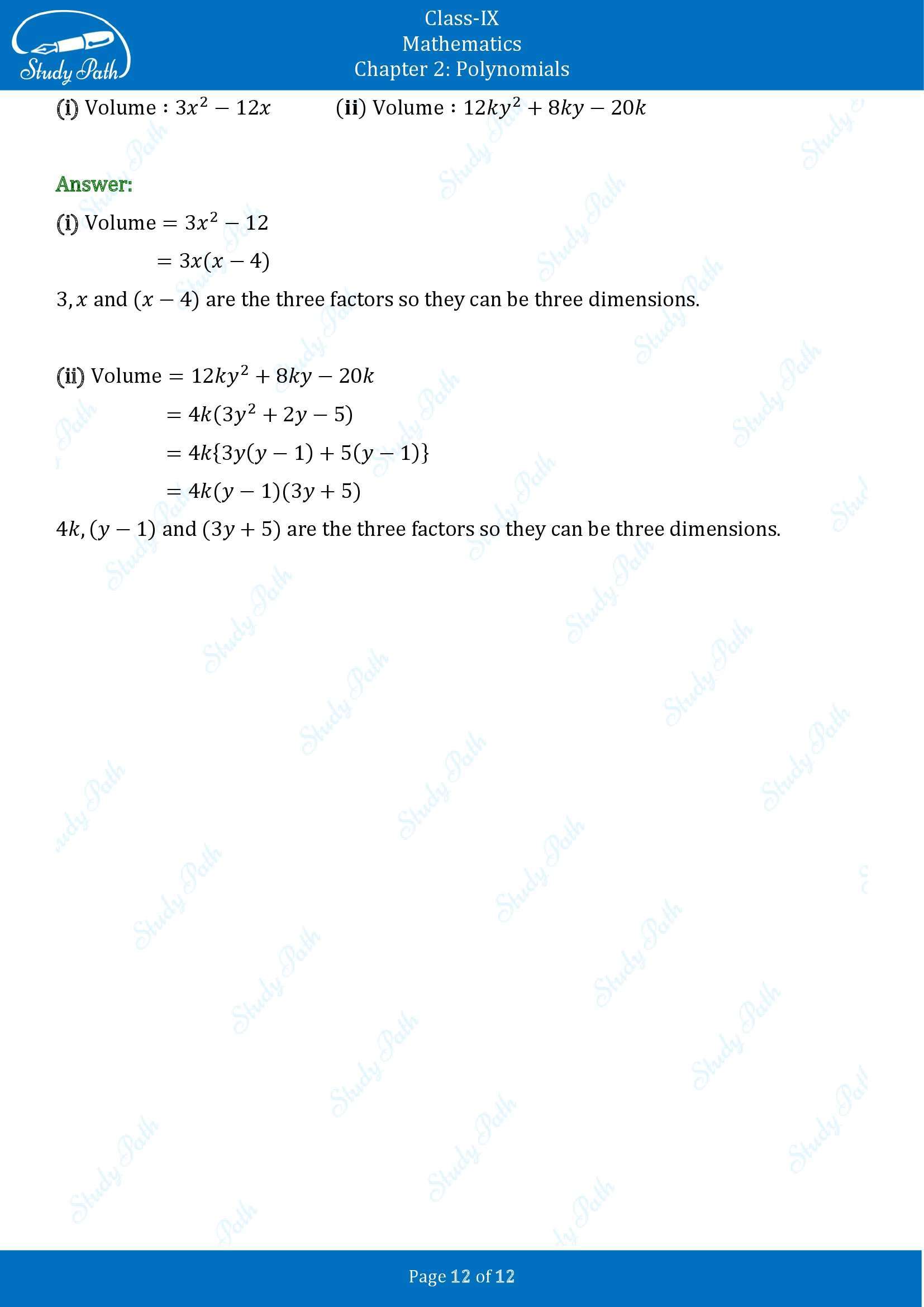 NCERT Solutions for Class 9 Maths Chapter 2 Polynomials Exercise 2.4 00012