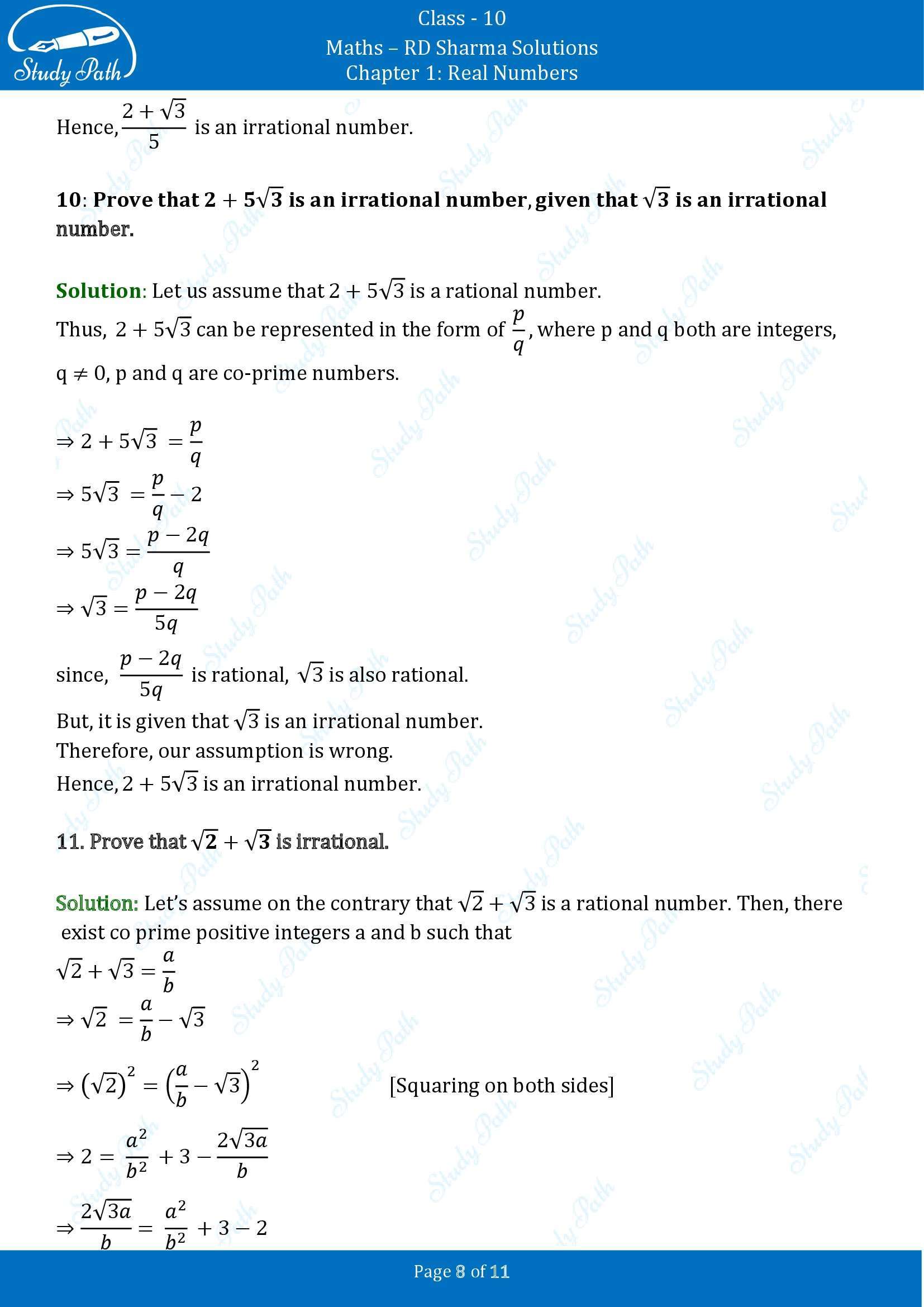 RD Sharma Solutions Class 10 Chapter 1 Real Numbers Exercise 1.3 00008