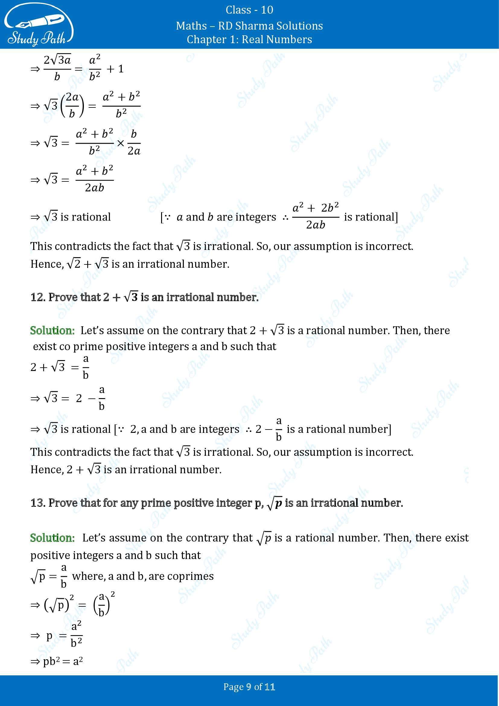 RD Sharma Solutions Class 10 Chapter 1 Real Numbers Exercise 1.3 00009