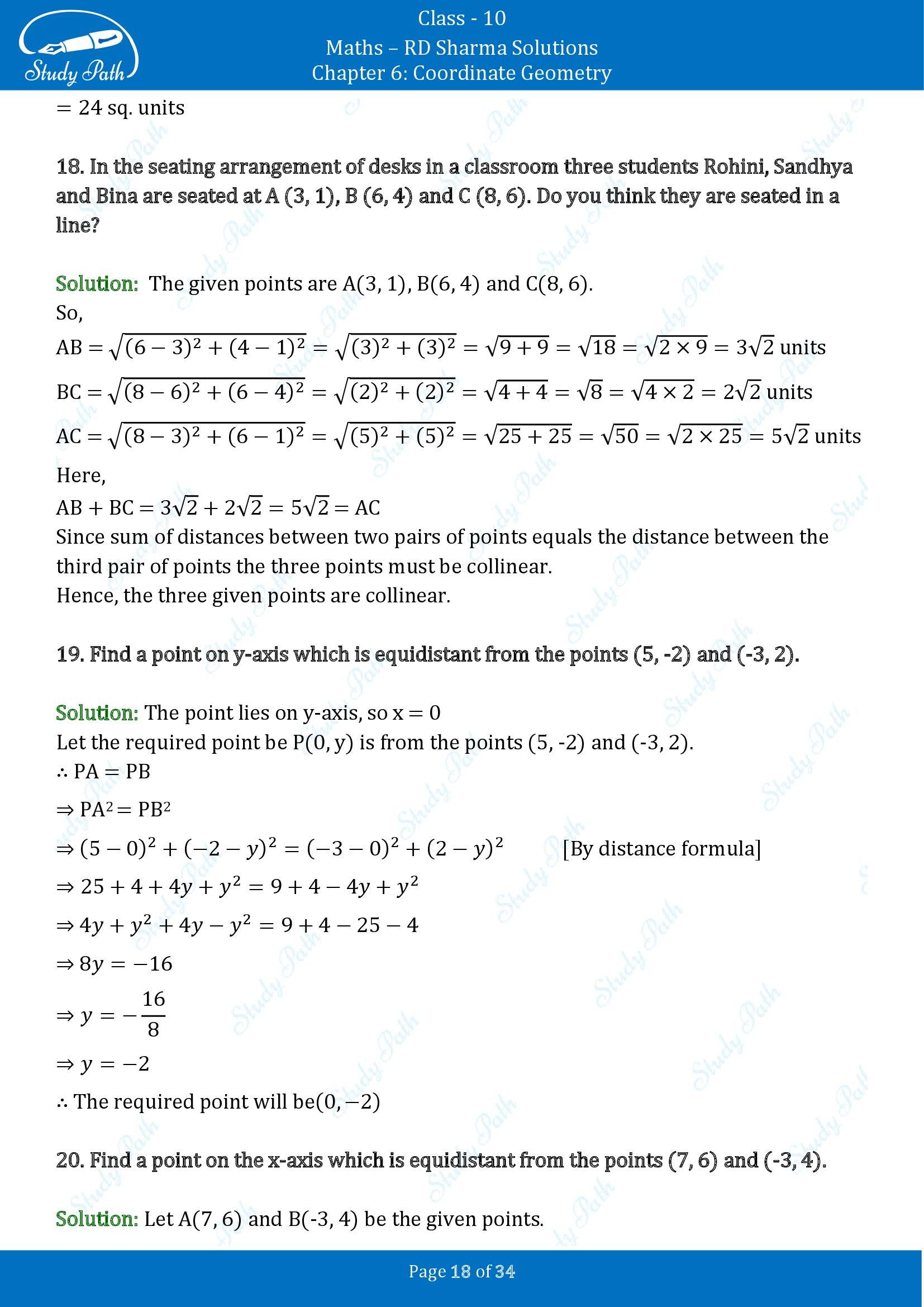 RD Sharma Solutions Class 10 Chapter 6 Coordinate Geometry Exercise 6.2 00018