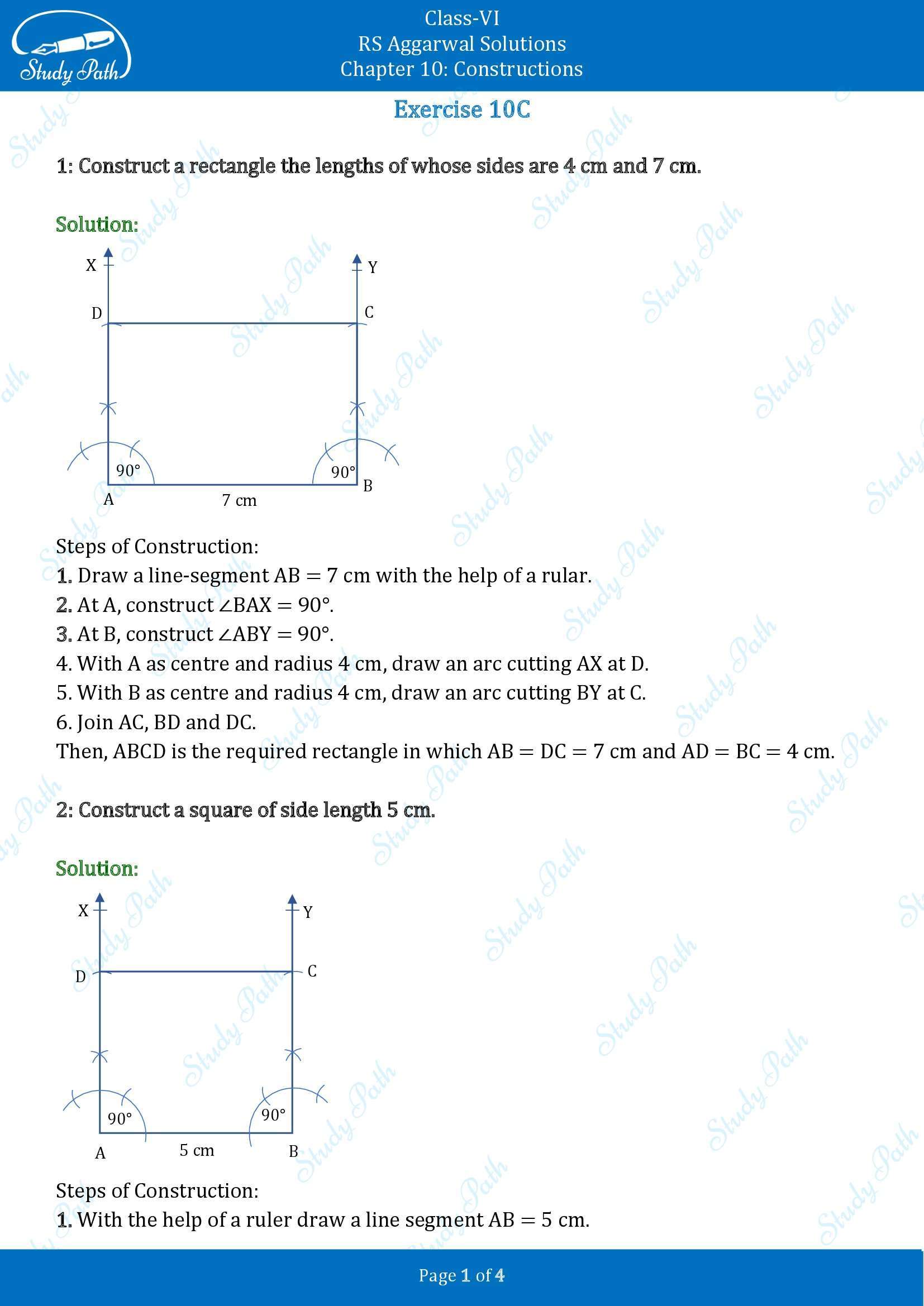 RS Aggarwal Solutions Class 6 Chapter 10 Constructions Exercise 10C 00001