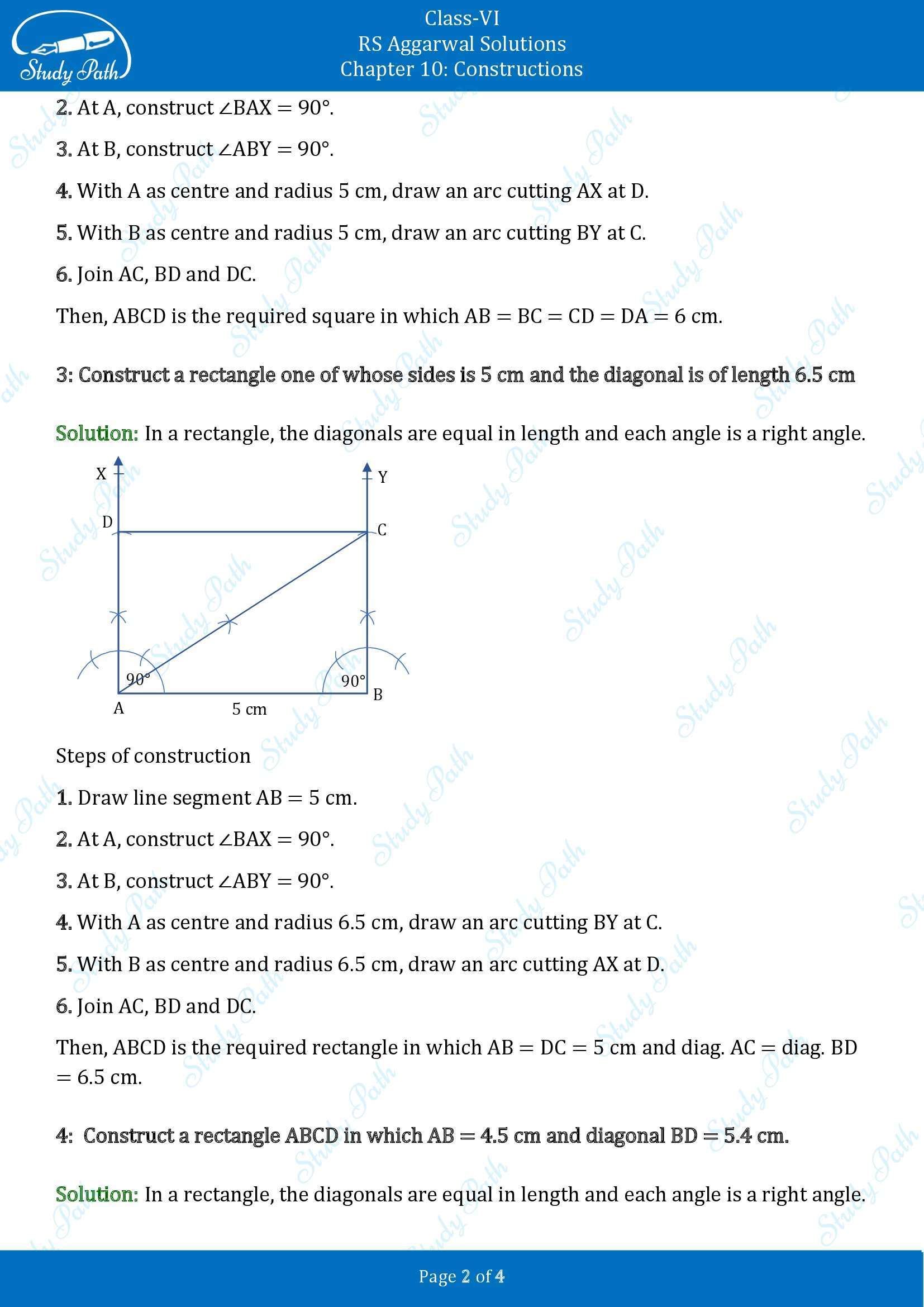 RS Aggarwal Solutions Class 6 Chapter 10 Constructions Exercise 10C 00002