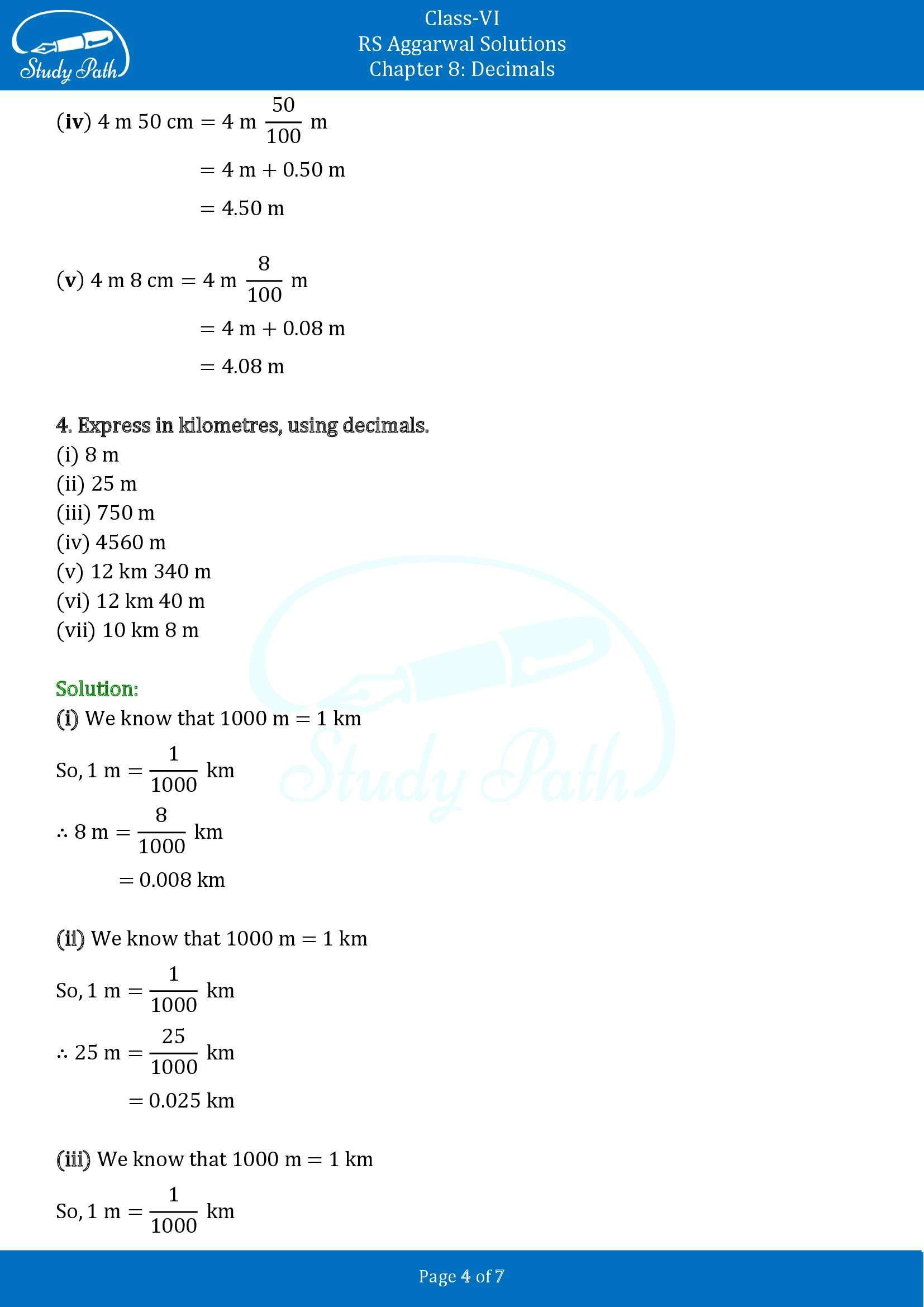 RS Aggarwal Solutions Class 6 Chapter 8 Decimals Exercise 8C 00004