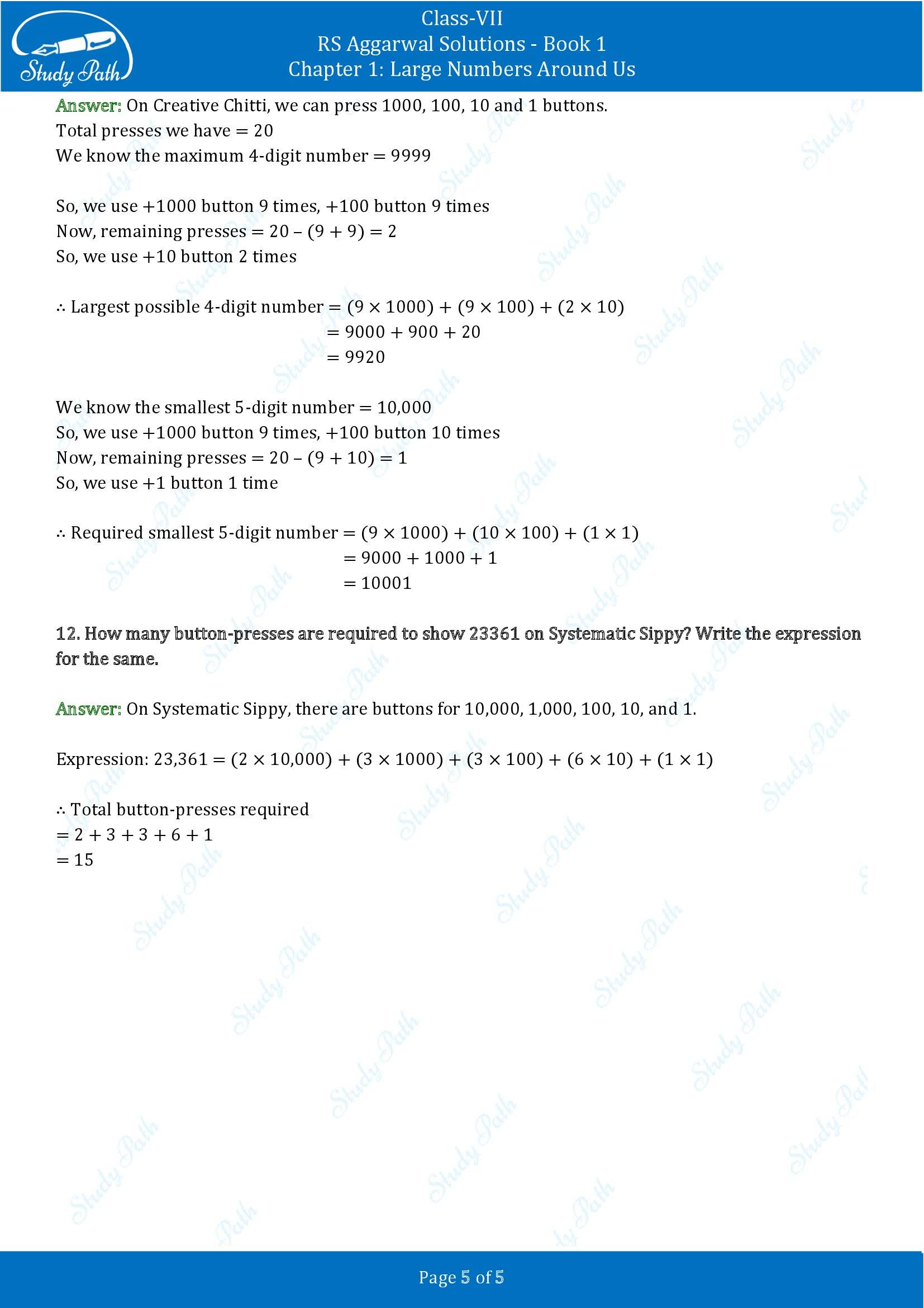 RS Aggarwal Solutions Class 7 Book 1 Chapter 1 Large Numbers Around Us Exercise 1B 00005