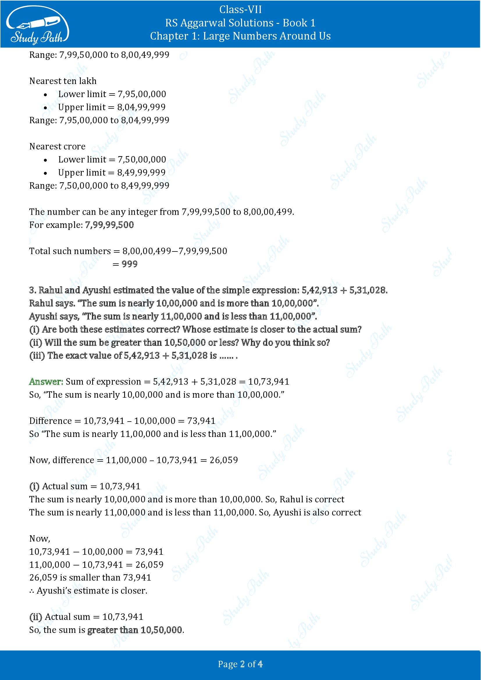 RS Aggarwal Solutions Class 7 Book 1 Chapter 1 Large Numbers Around Us Exercise 1C 00002