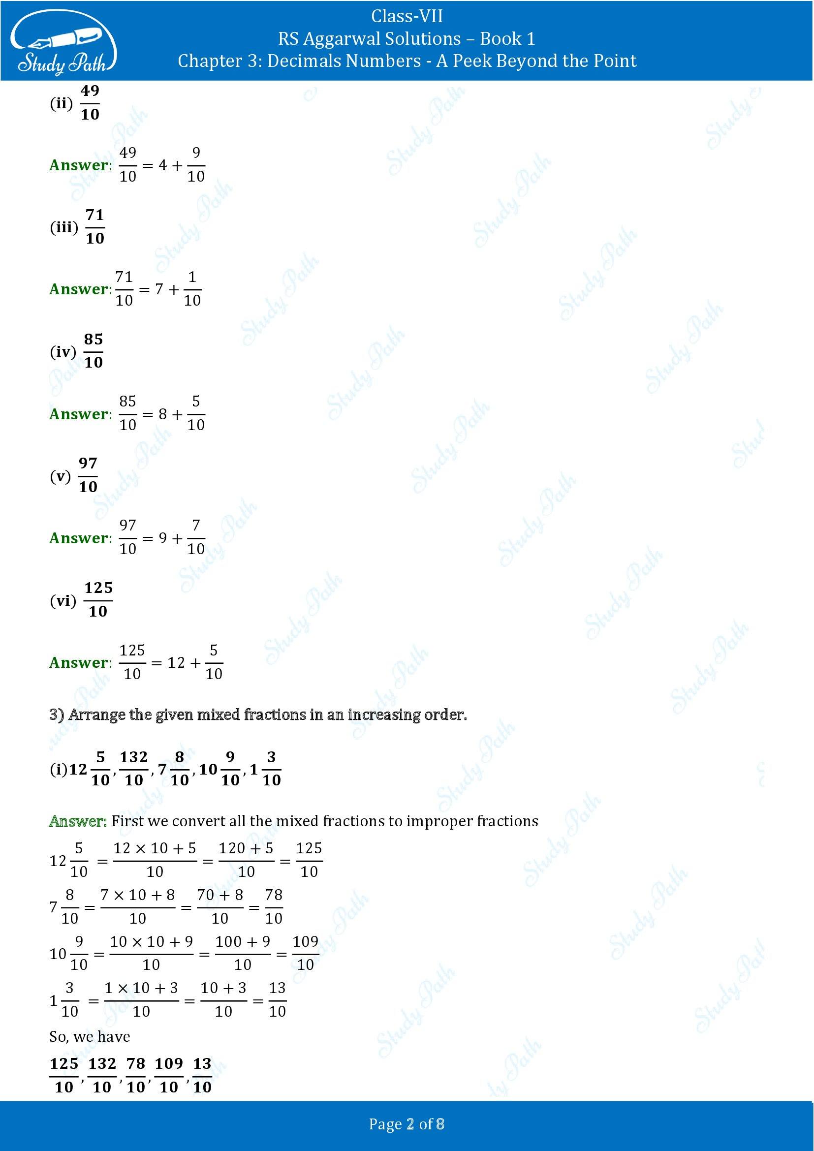 RS Aggarwal Solutions Class 7 Book 1 Chapter 3 Decimals Numbers A Peek Beyond the Point Exercise 3A 00002