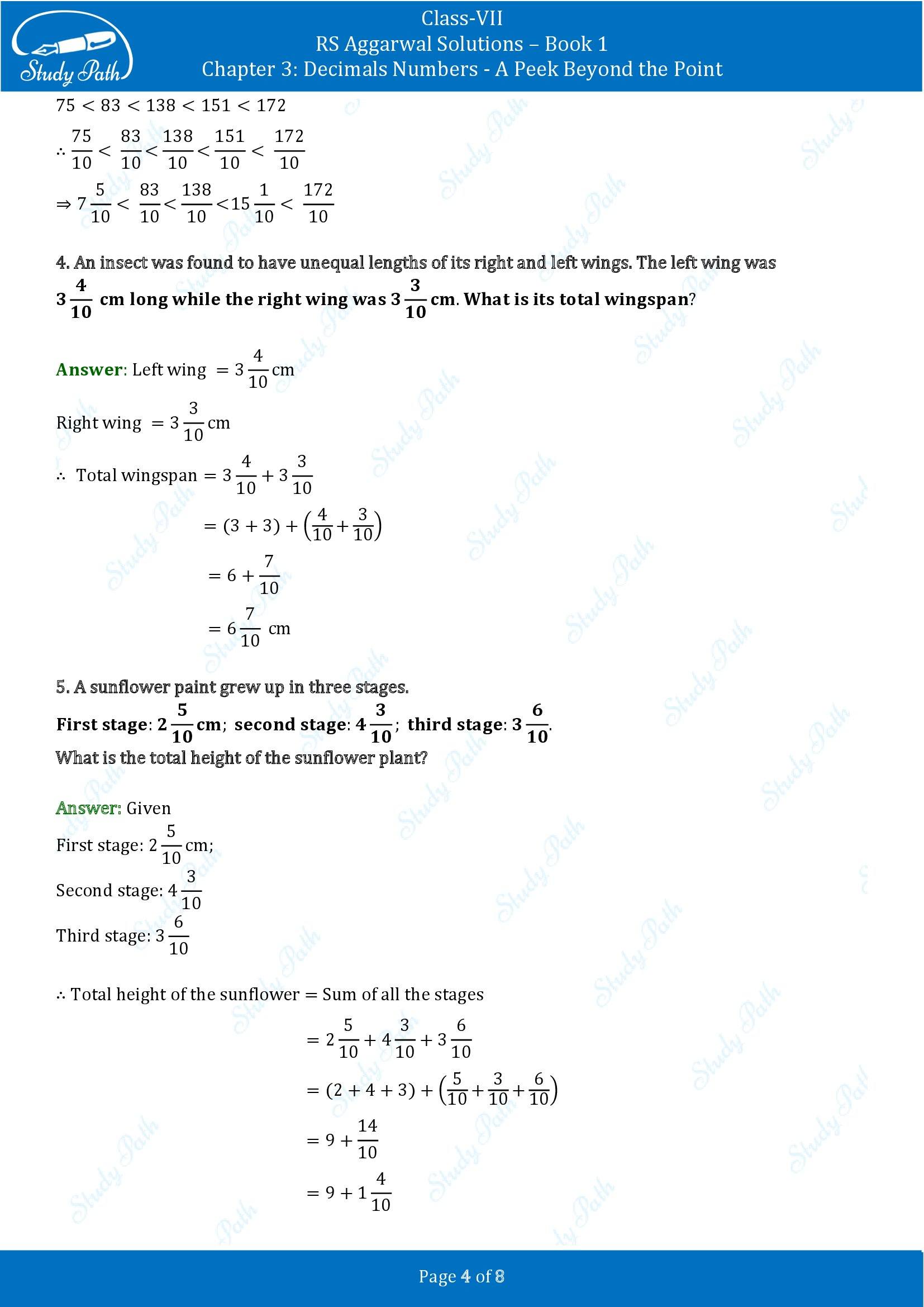 RS Aggarwal Solutions Class 7 Book 1 Chapter 3 Decimals Numbers A Peek Beyond the Point Exercise 3A 00004