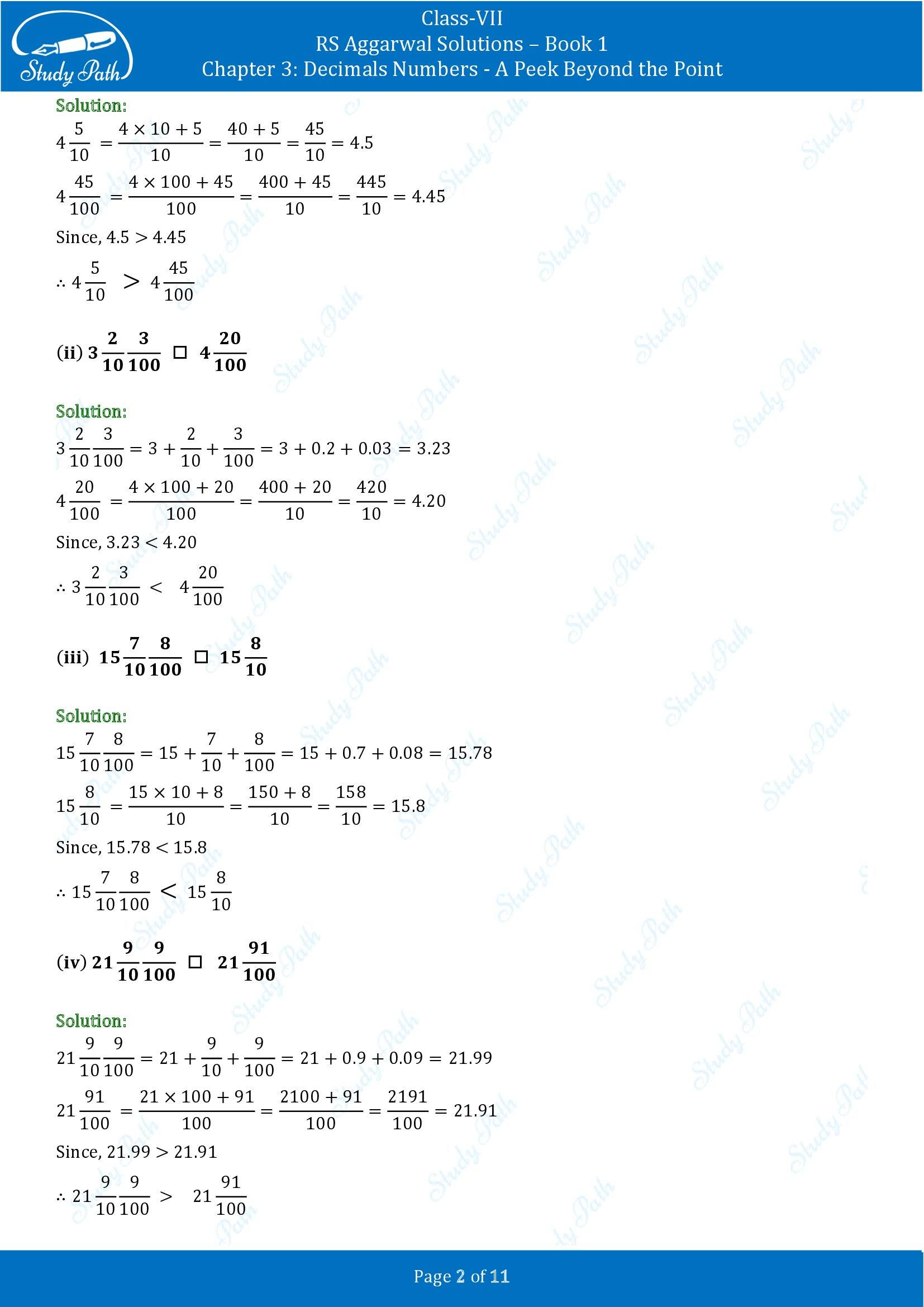 RS Aggarwal Solutions Class 7 Book 1 Chapter 3 Decimals Numbers A Peek Beyond the Point Exercise 3B 00002