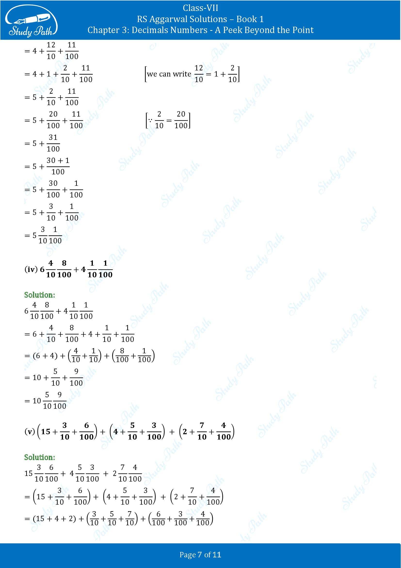 RS Aggarwal Solutions Class 7 Book 1 Chapter 3 Decimals Numbers A Peek Beyond the Point Exercise 3B 00007