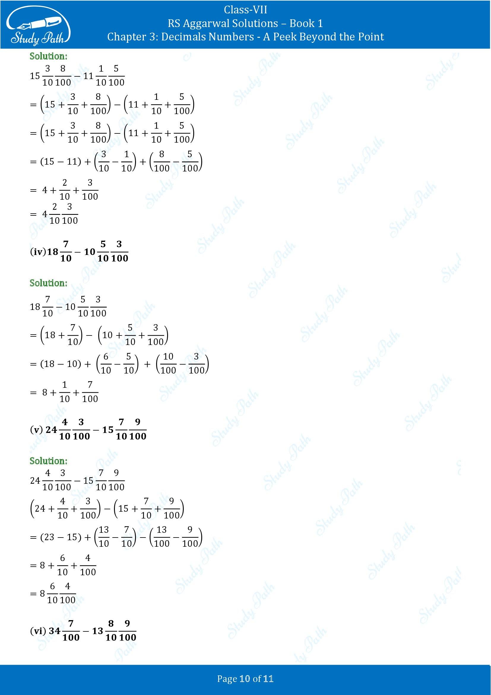 RS Aggarwal Solutions Class 7 Book 1 Chapter 3 Decimals Numbers A Peek Beyond the Point Exercise 3B 00010