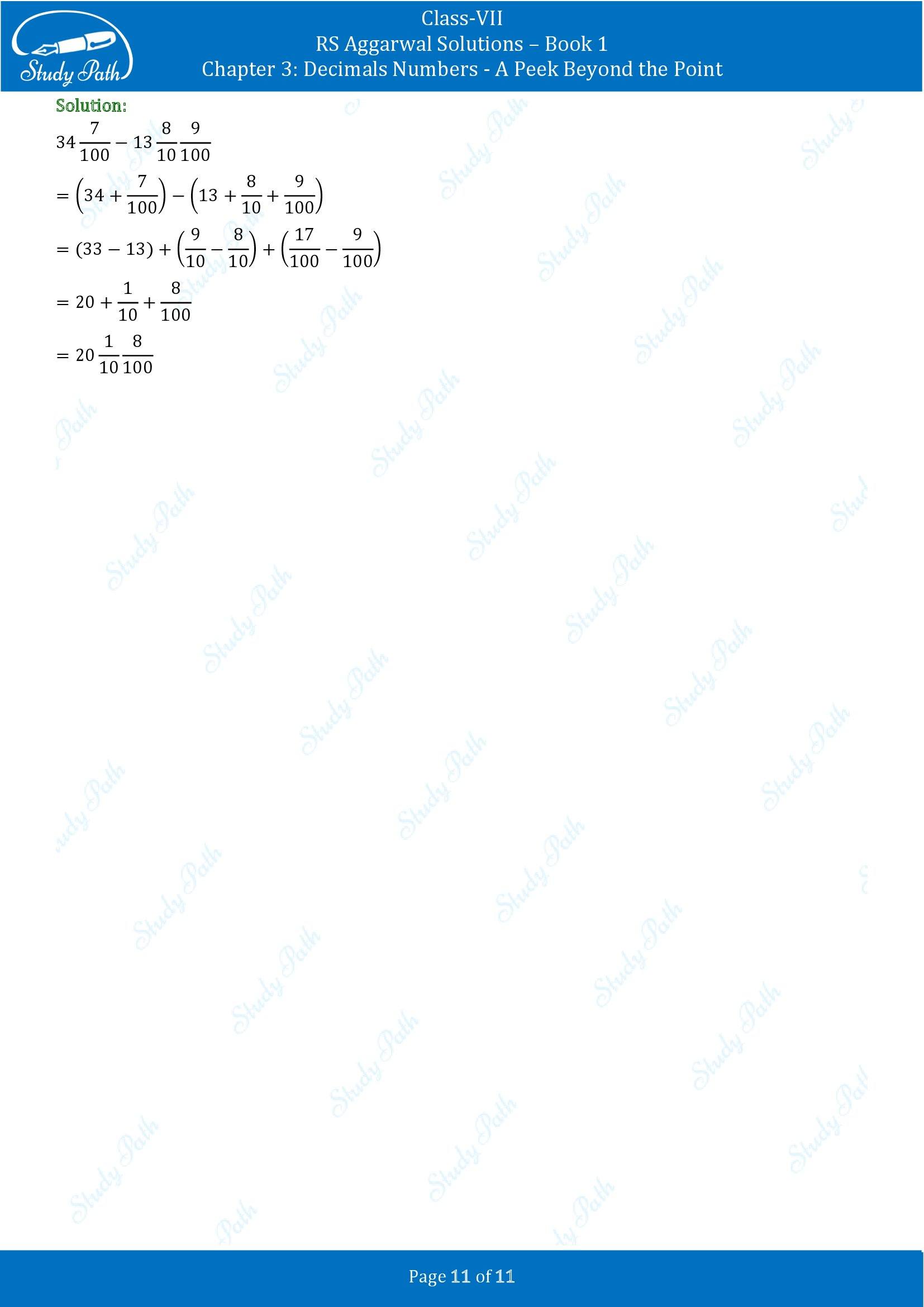 RS Aggarwal Solutions Class 7 Book 1 Chapter 3 Decimals Numbers A Peek Beyond the Point Exercise 3B 00011