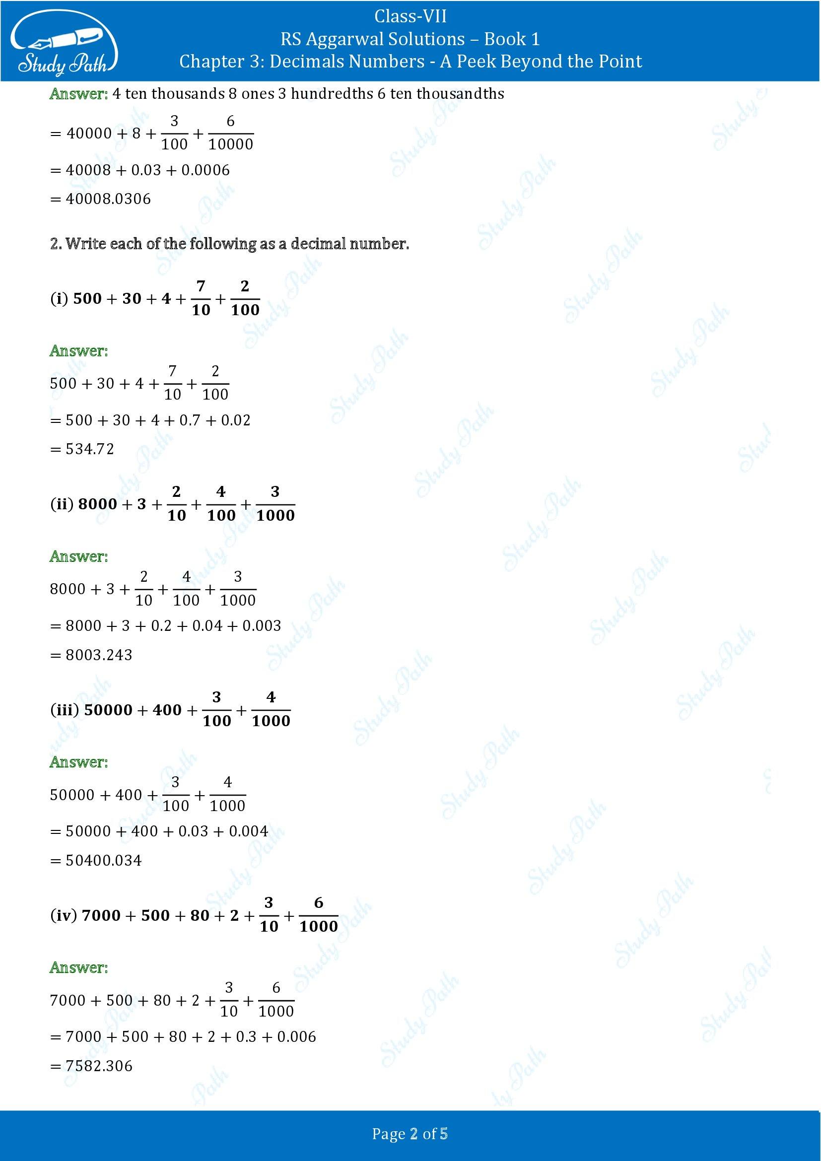 RS Aggarwal Solutions Class 7 Book 1 Chapter 3 Decimals Numbers A Peek Beyond the Point Exercise 3C 00002
